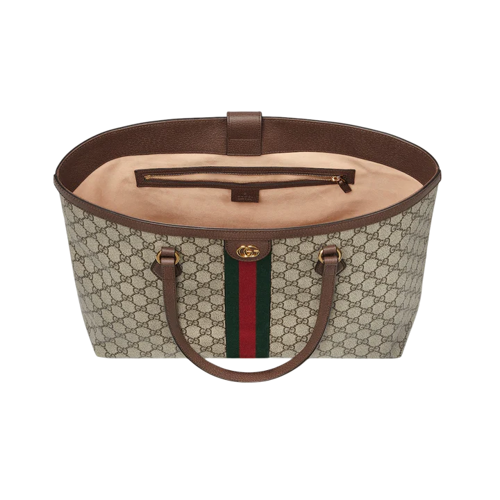 Gucci Ophidia Large Tote – Beige/Dark Brown GG Supreme