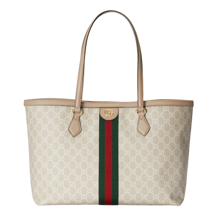 Gucci Ophidia Tote – Beige & White GG Supreme (Gucci Lido Collection)