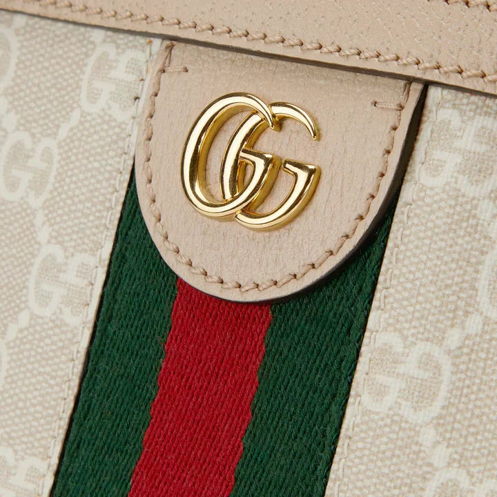 Gucci Ophidia Tote – Beige & White GG Supreme (Gucci Lido Collection)