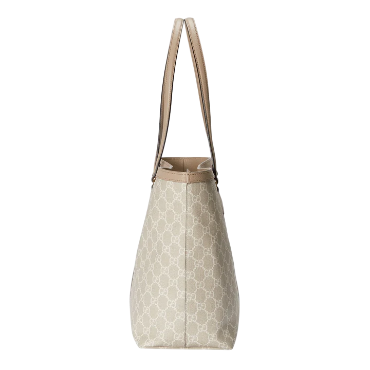 Gucci Ophidia Tote – Beige & White GG Supreme (Gucci Lido Collection)