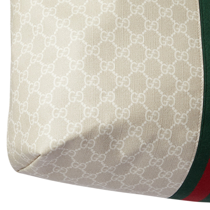 Gucci Ophidia Tote – Beige & White GG Supreme (Gucci Lido Collection)