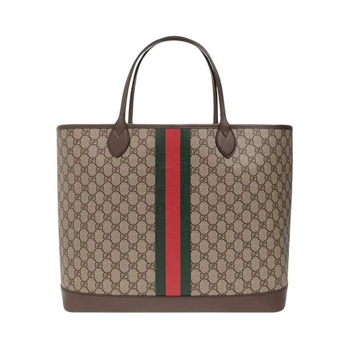 Gucci Ophidia Large Tote Bag – Beige & Ebony GG Supreme Canvas
