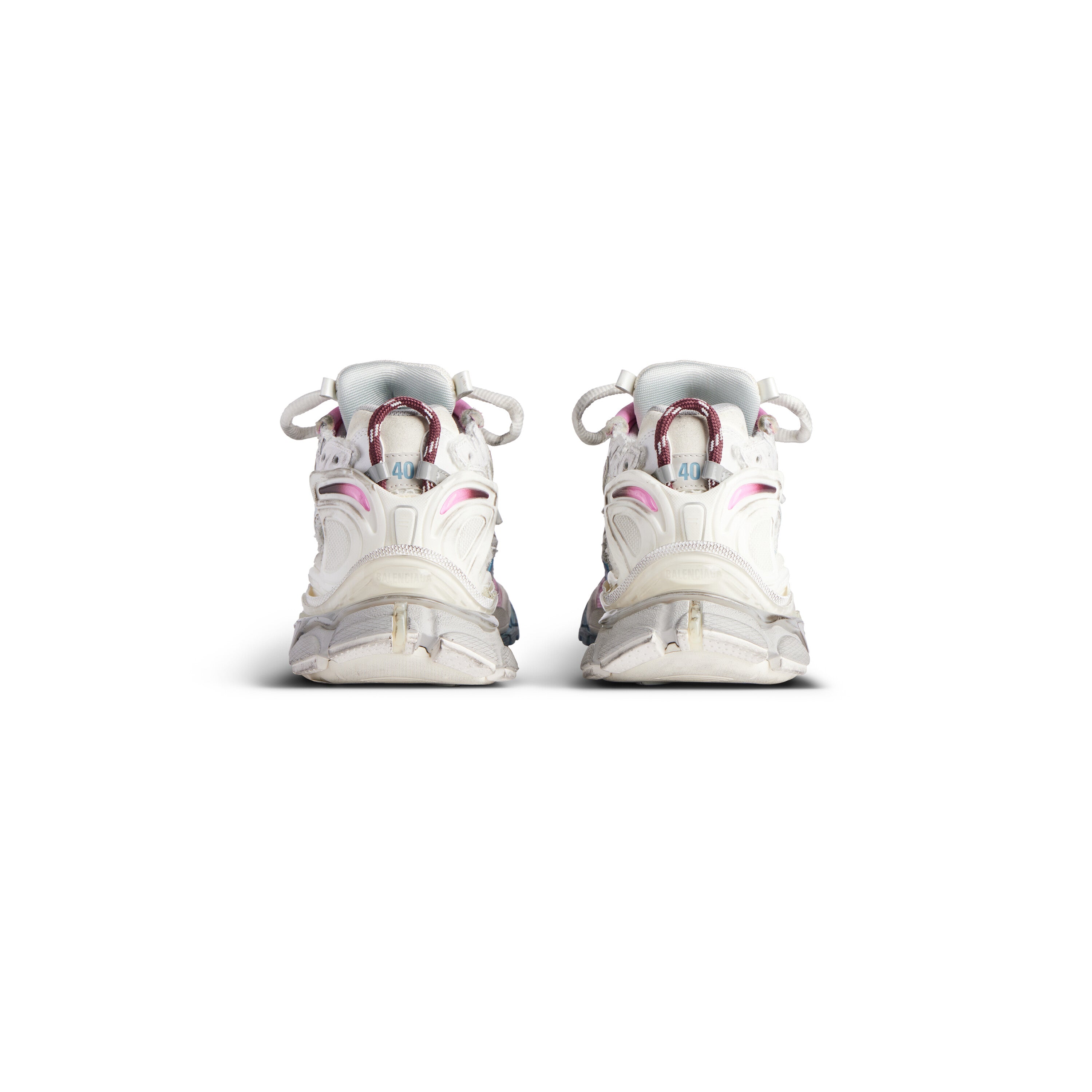 Balenciaga Men’s Runner Gradient Sneaker – White/Brown/Blue/Pink/Grey