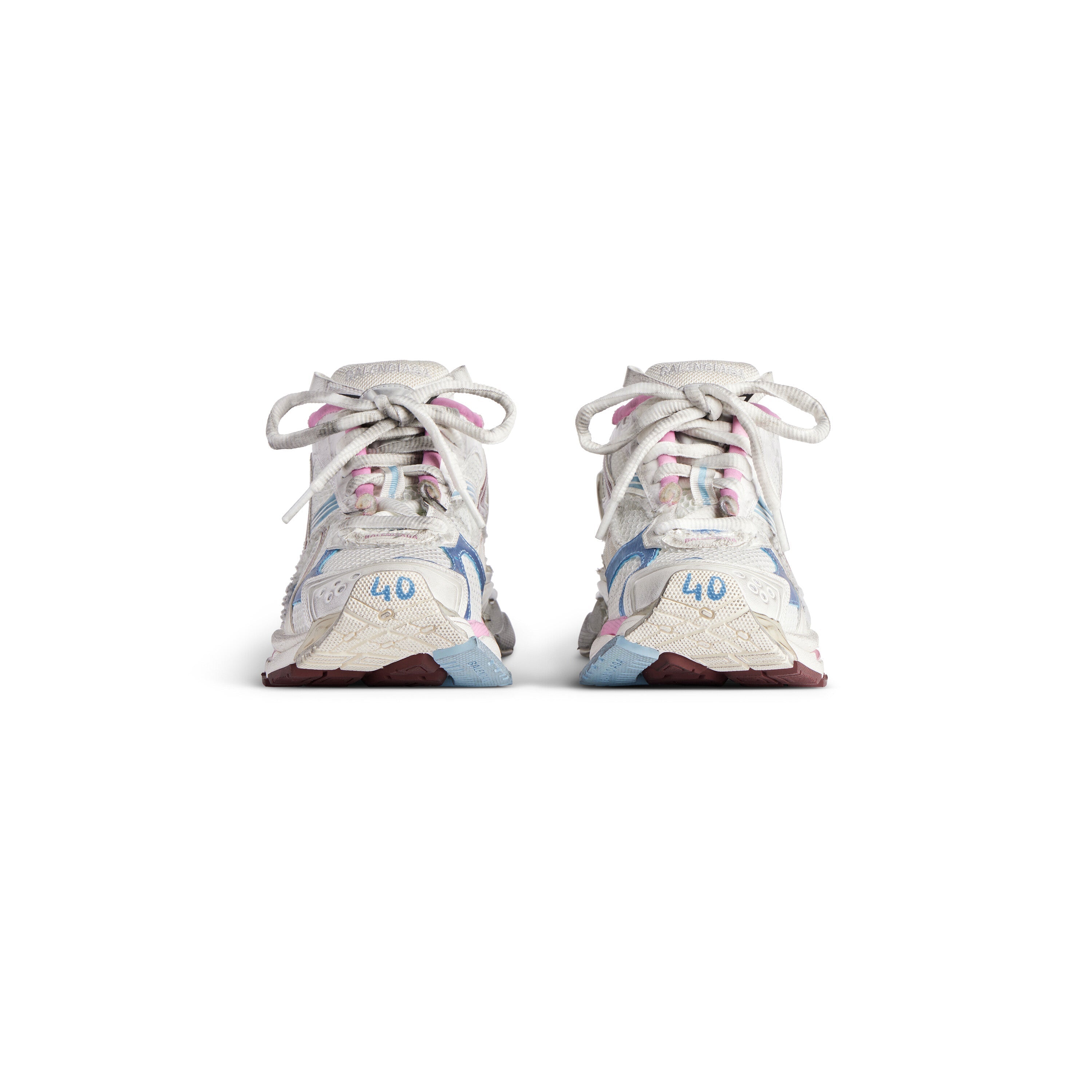 Balenciaga Men’s Runner Gradient Sneaker – White/Brown/Blue/Pink/Grey