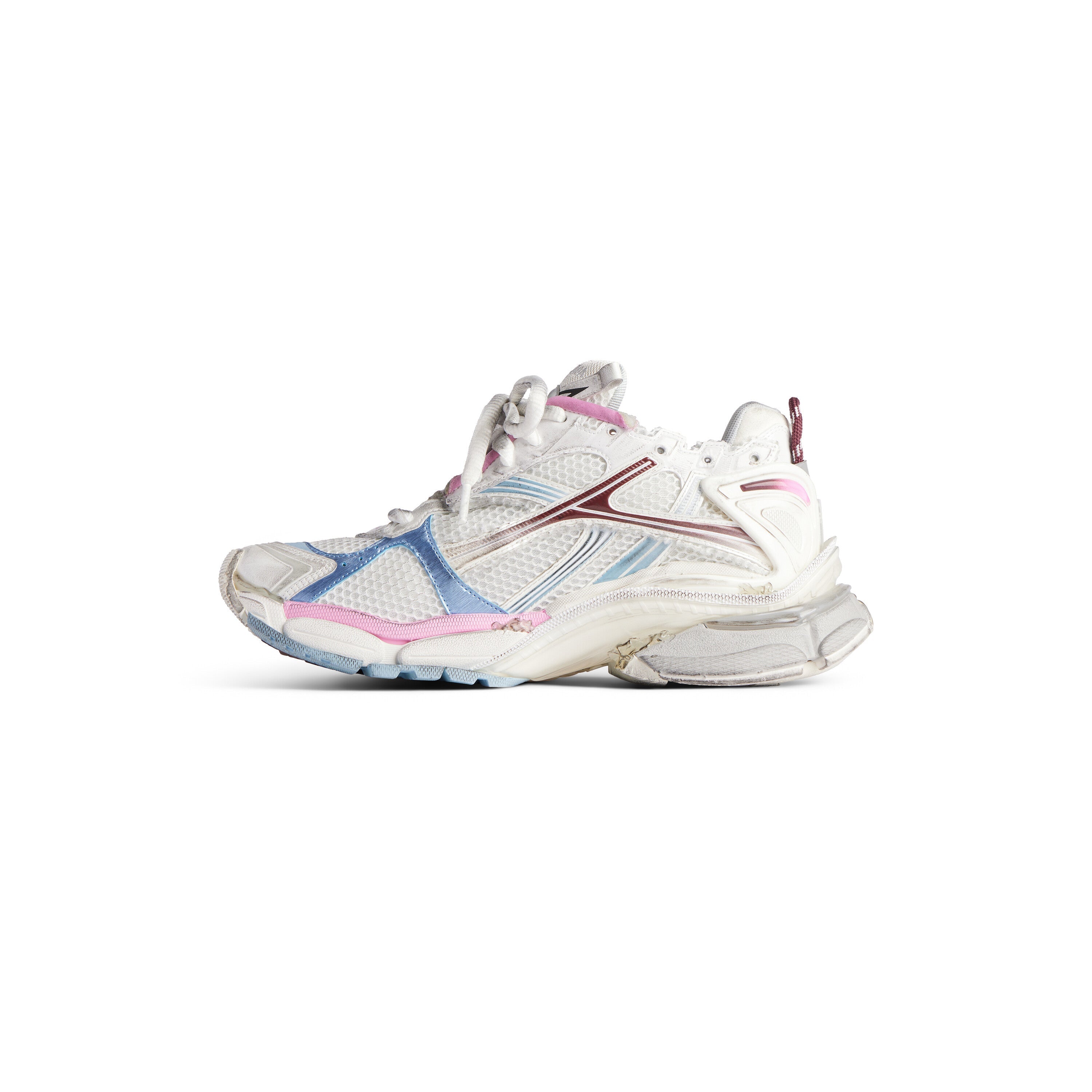 Balenciaga Men’s Runner Gradient Sneaker – White/Brown/Blue/Pink/Grey