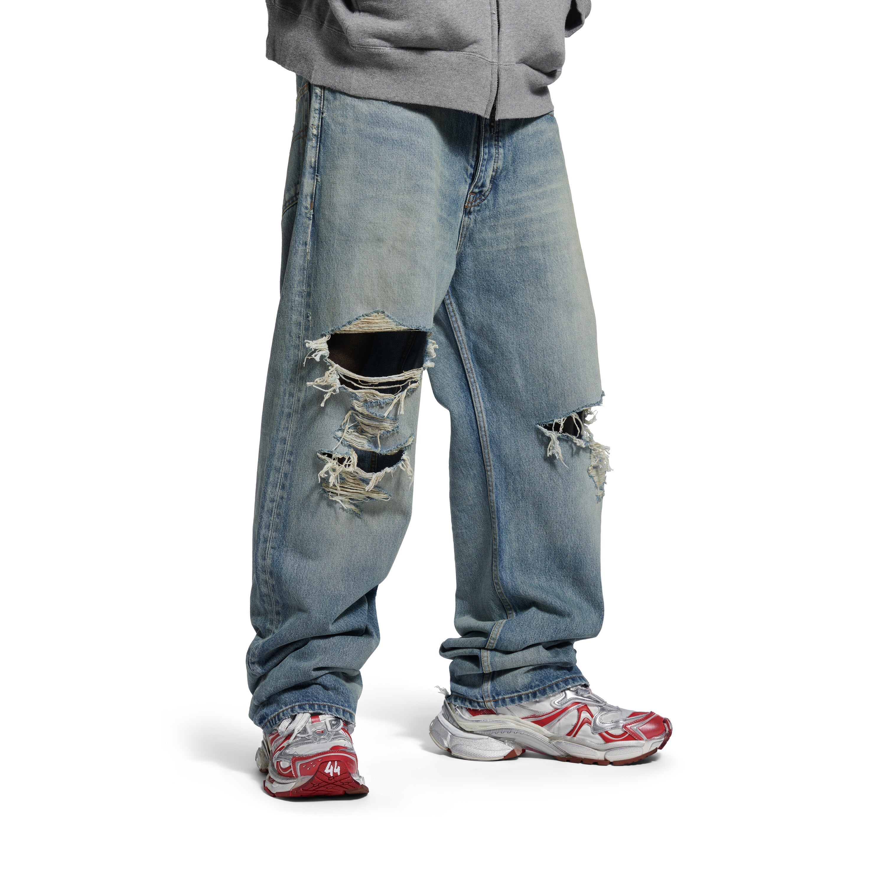 Balenciaga Men’s Runner 2.0 Sneaker – Off White/Red/Brown