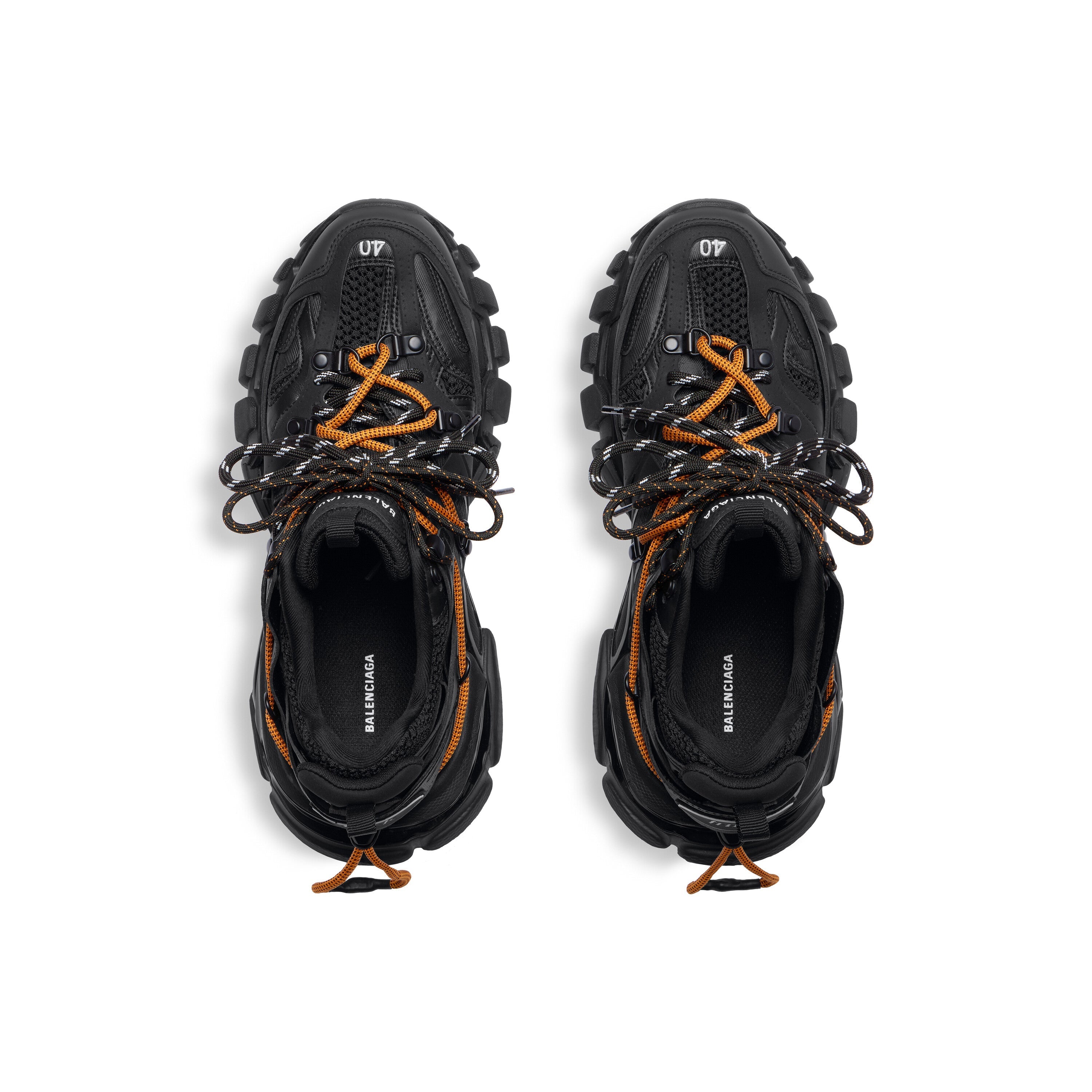 Balenciaga Men’s Track Trail Laces Sneaker – Black / Orange