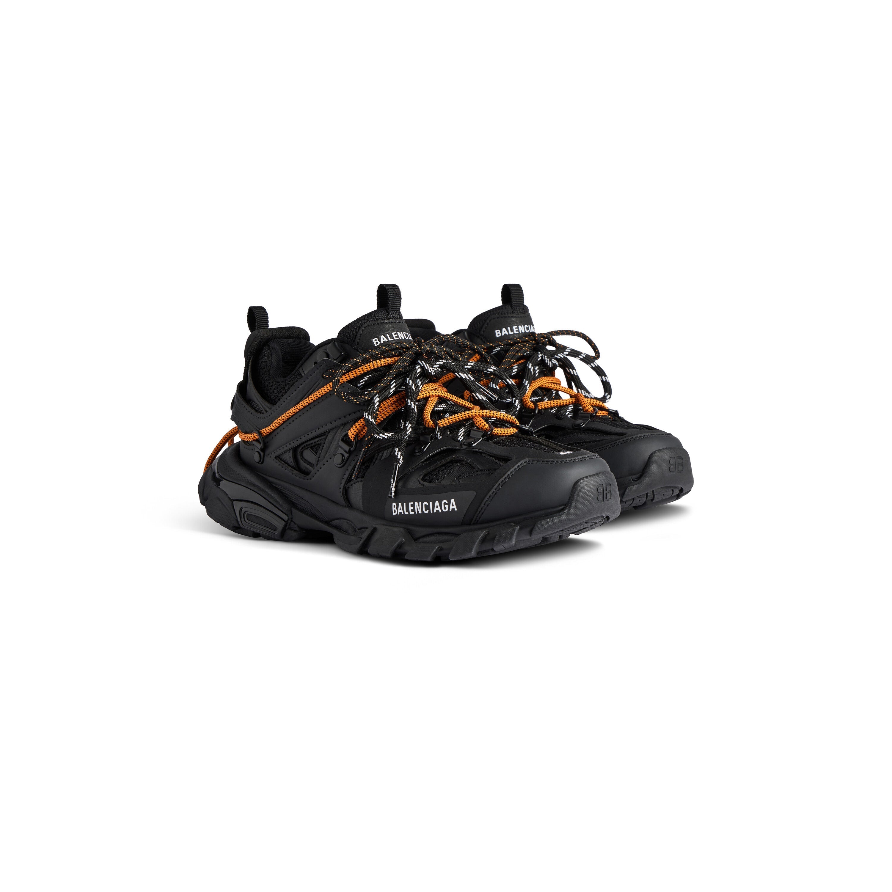 Balenciaga Men’s Track Trail Laces Sneaker – Black / Orange
