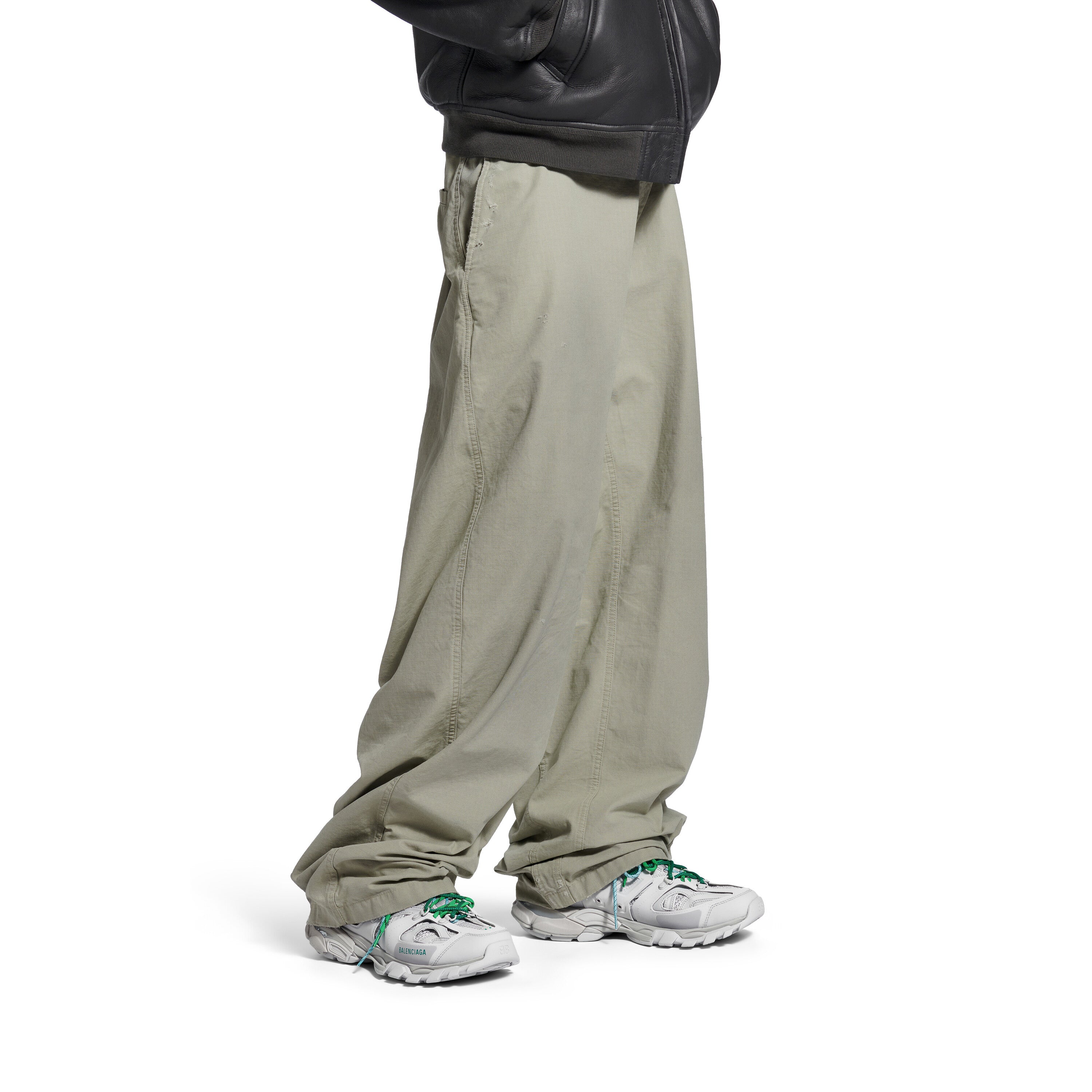 Balenciaga Men’s Track Trail Laces Sneaker – Grey / Green / Blue