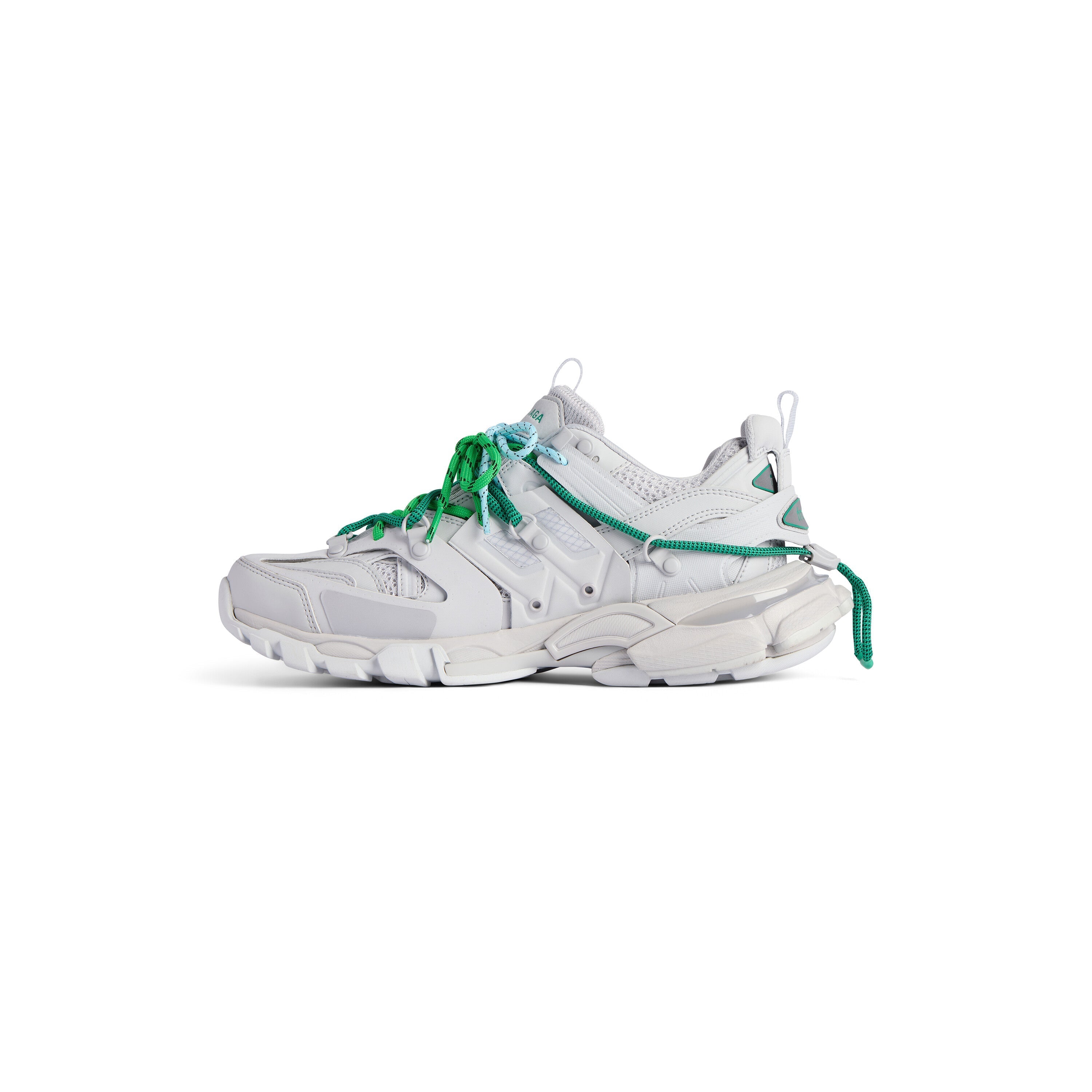 Balenciaga Men’s Track Trail Laces Sneaker – Grey / Green / Blue