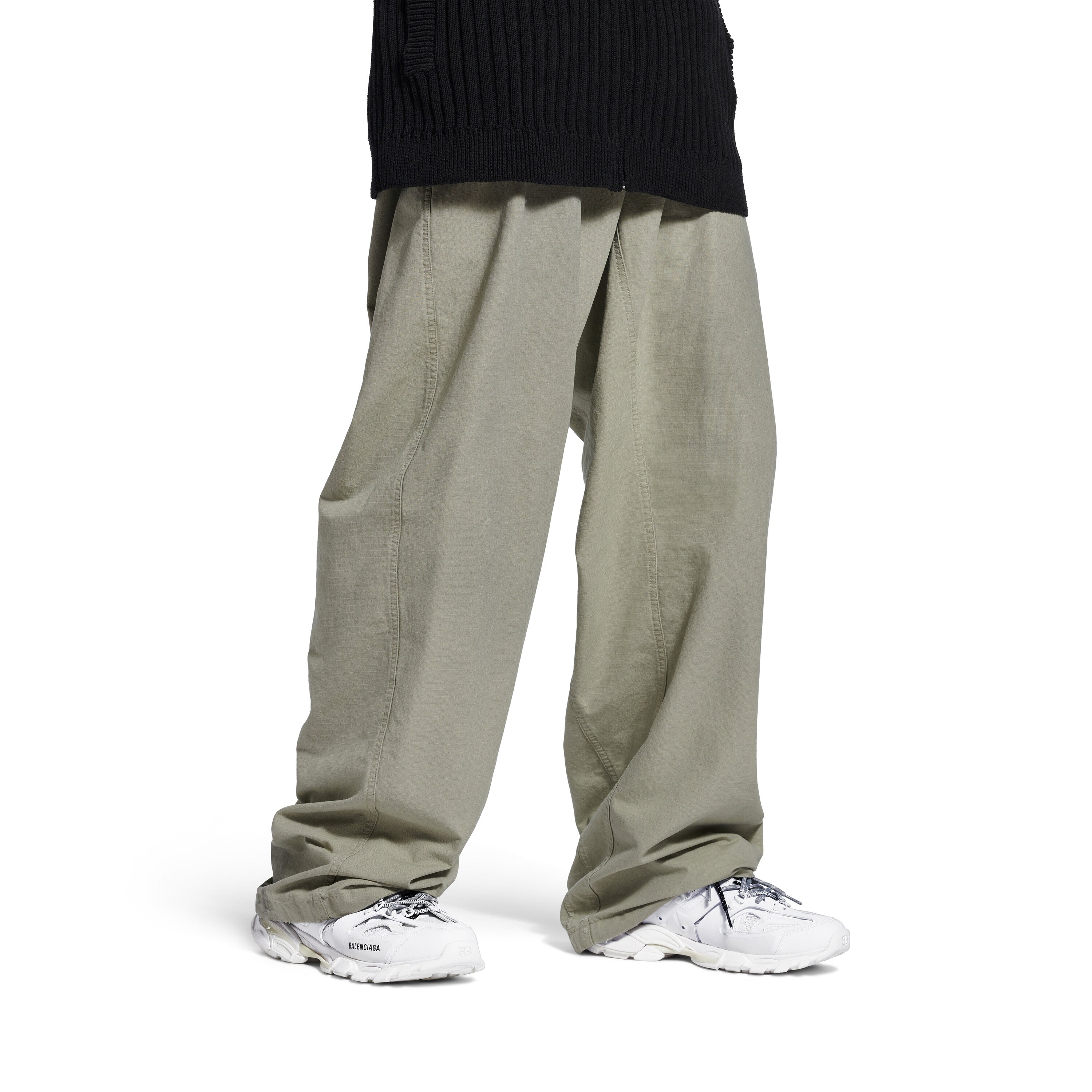 Balenciaga Men’s Track Trail Laces Sneaker – White / Black / Grey