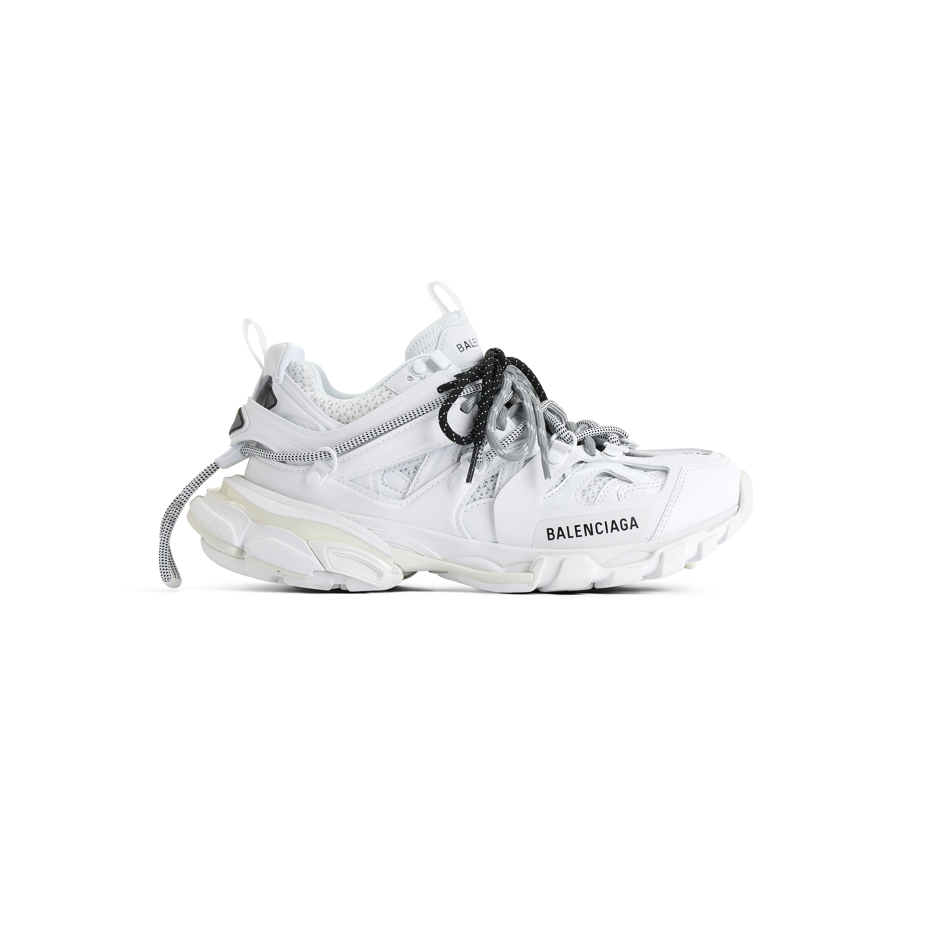 Balenciaga Men’s Track Trail Laces Sneaker – White / Black / Grey