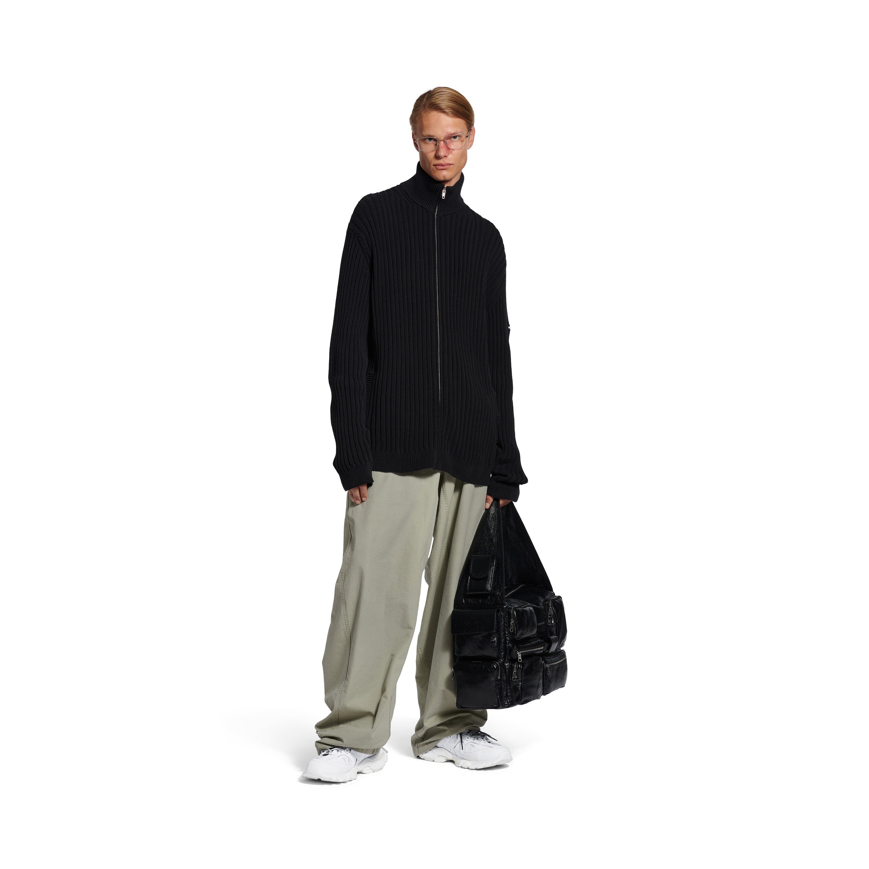 Balenciaga Men’s Track Trail Laces Sneaker – White / Black / Grey