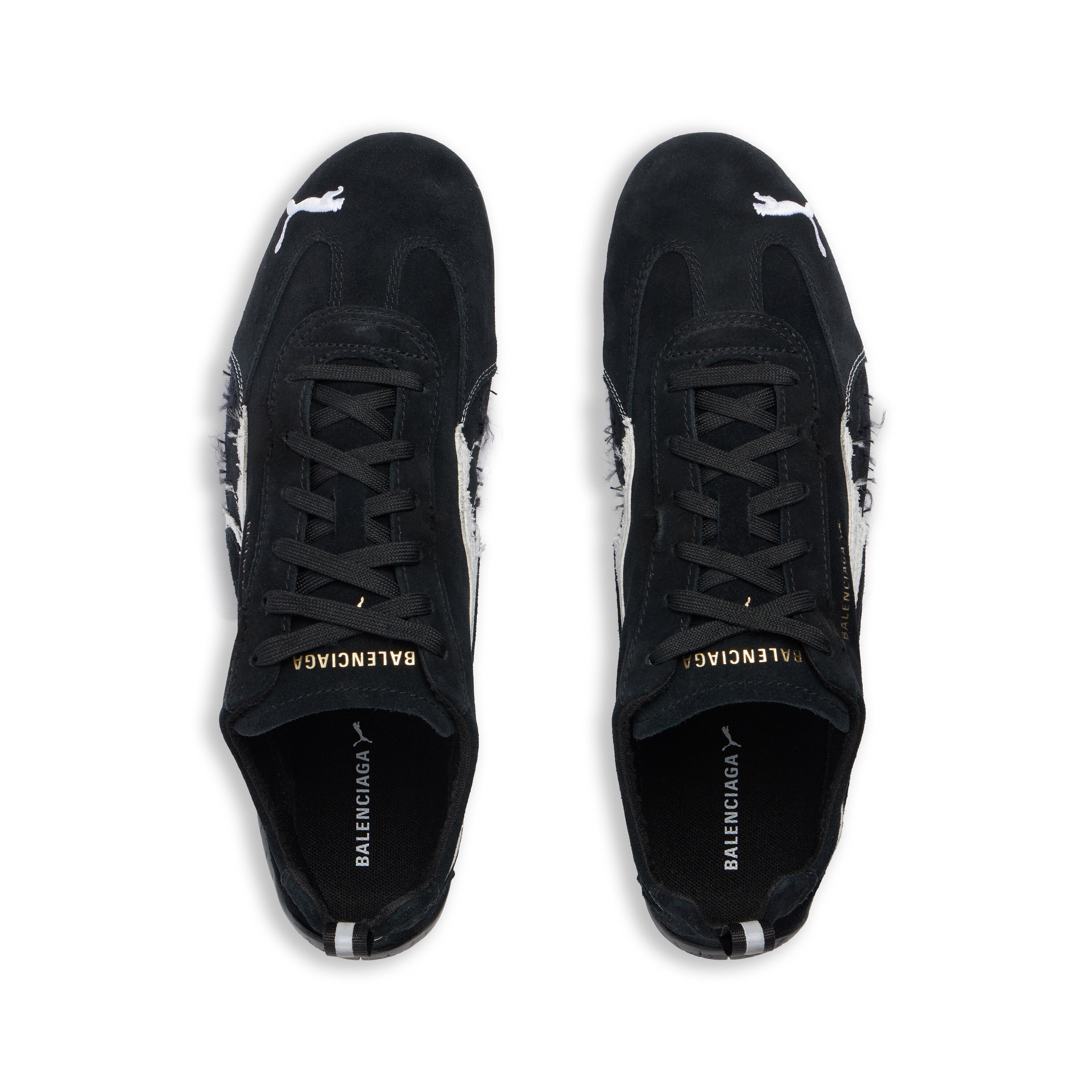 Balenciaga Speedcat Suede Sneaker – Black/White