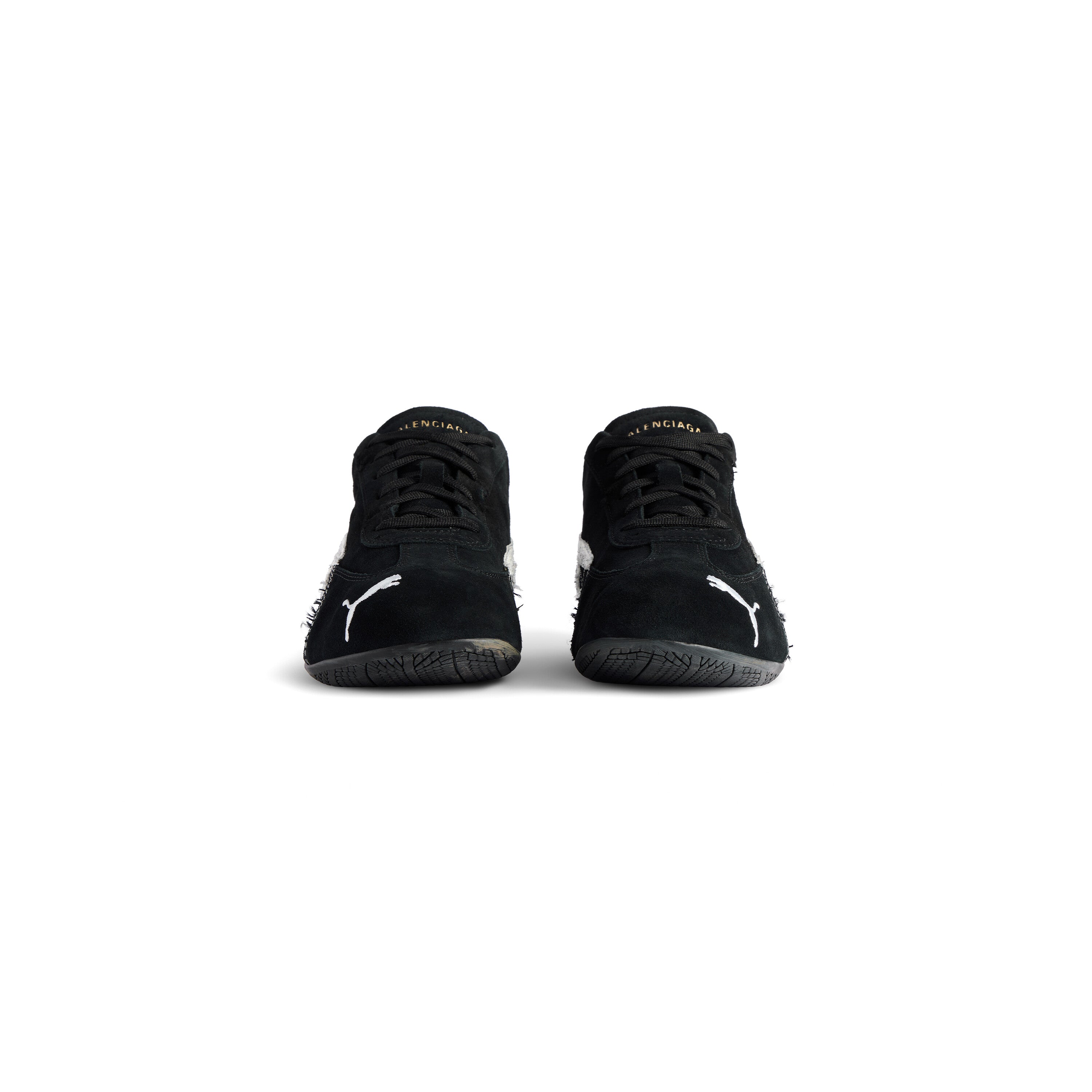 Balenciaga Speedcat Suede Sneaker – Black/White