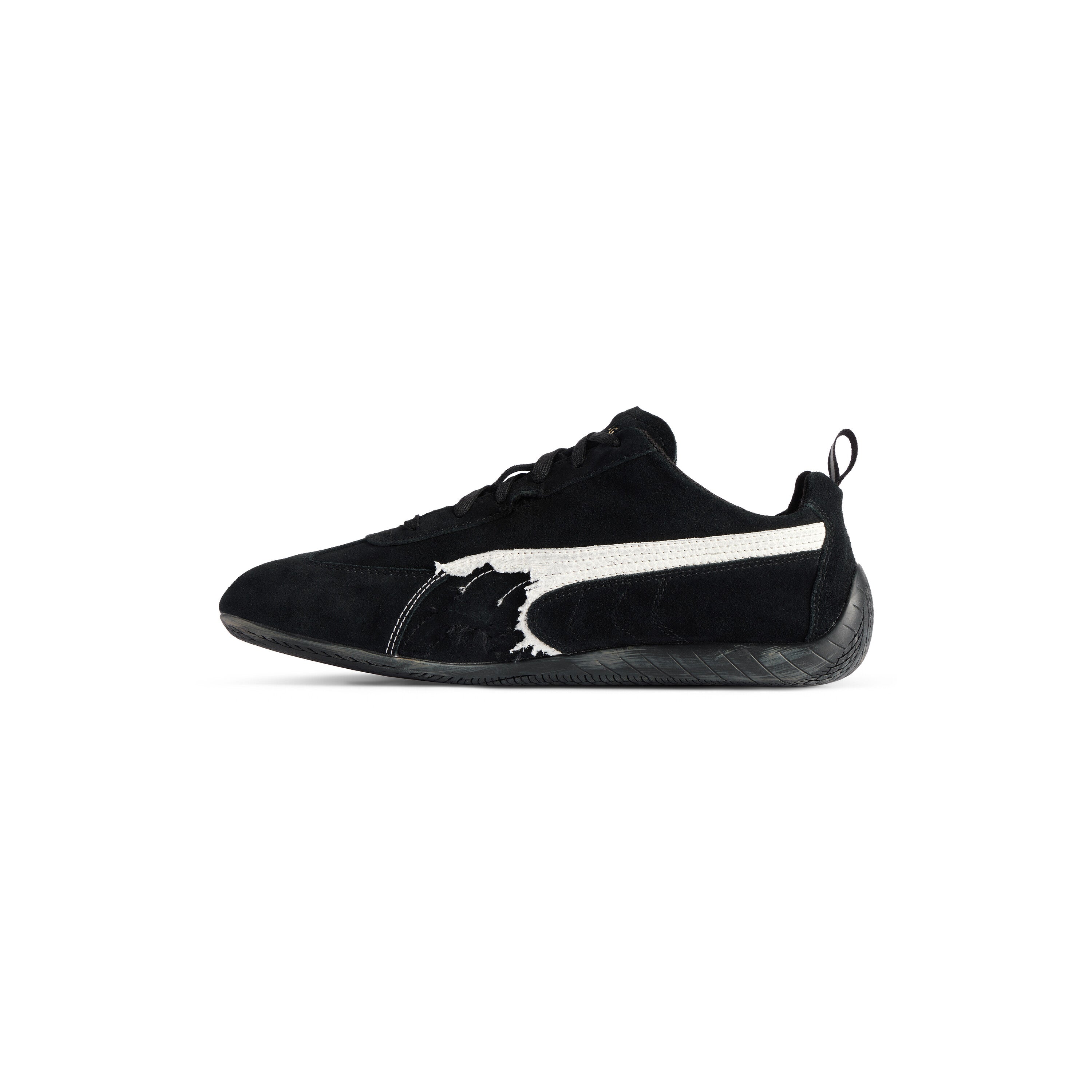 Balenciaga Speedcat Suede Sneaker – Black/White