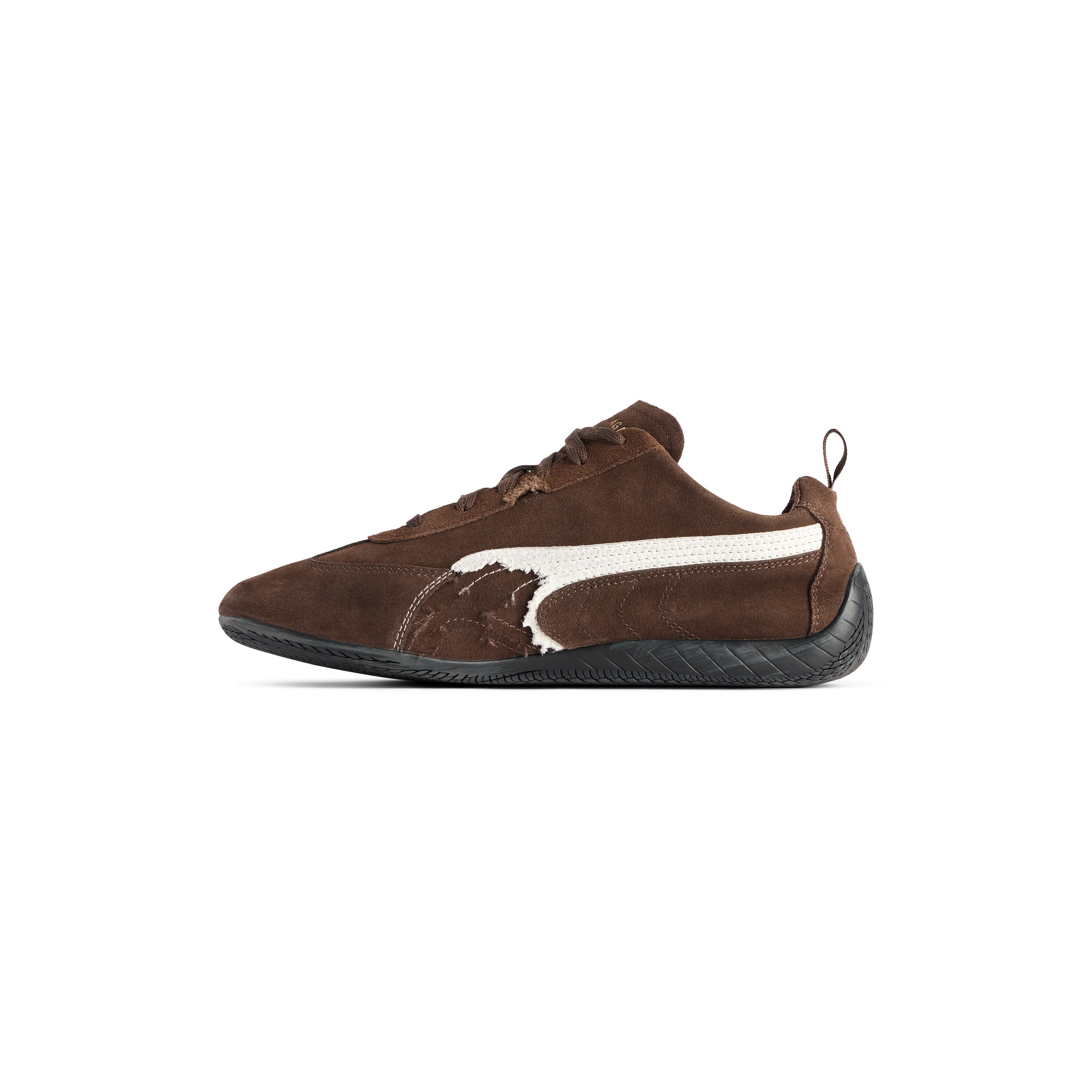 Balenciaga Speedcat Suede Sneaker – Brown/White/Black
