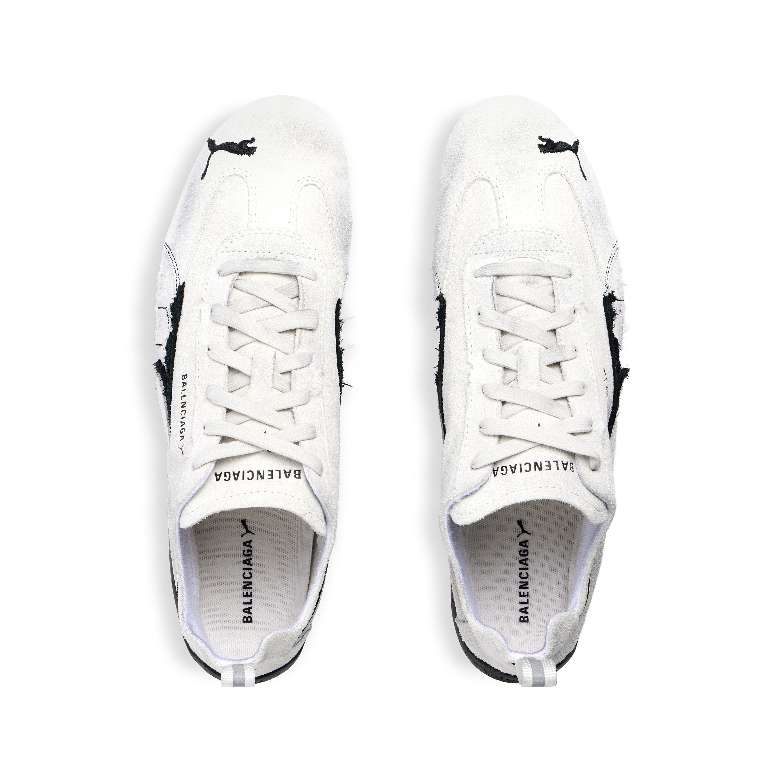 Balenciaga Speedcat Suede Sneaker – White/Black