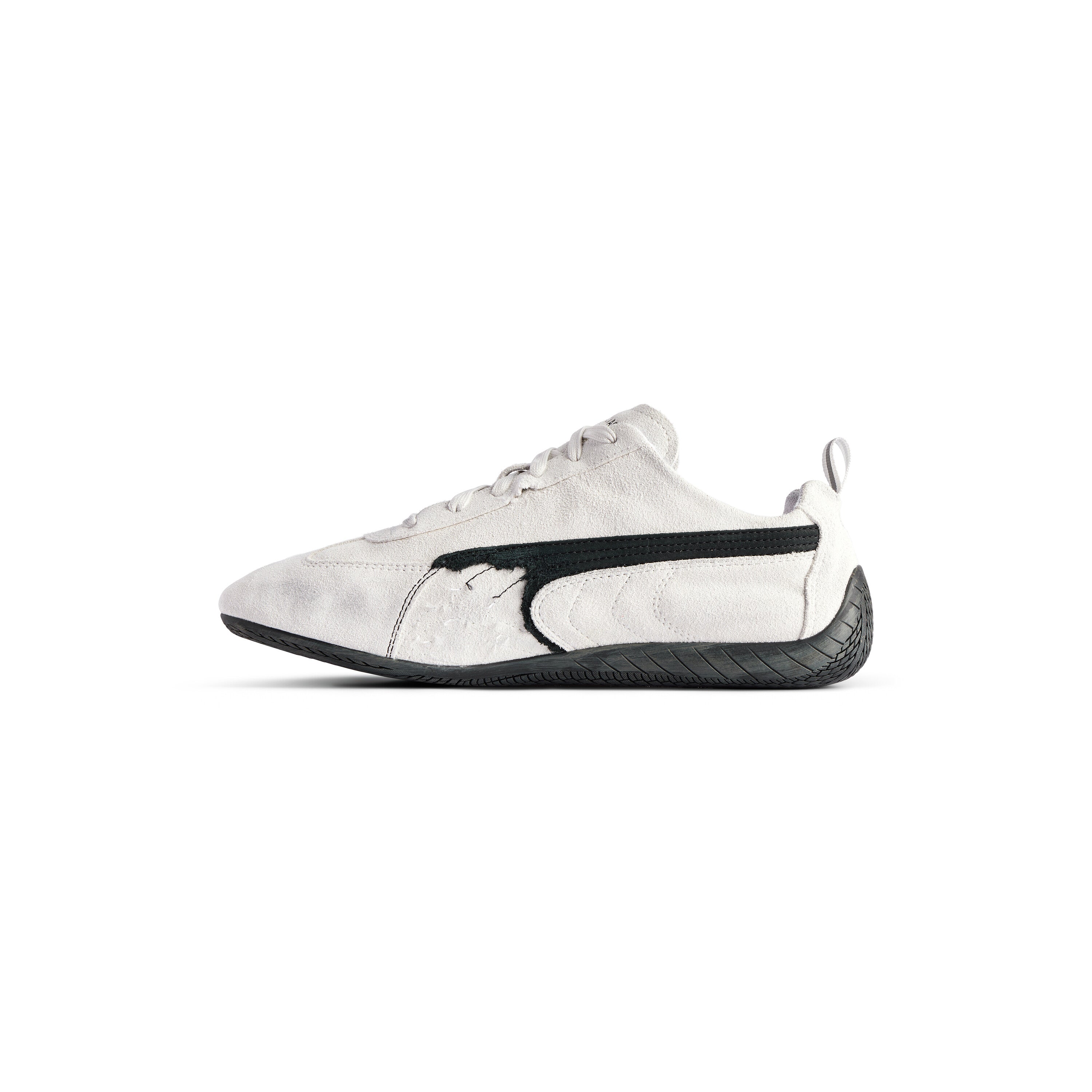 Balenciaga Speedcat Suede Sneaker – White/Black