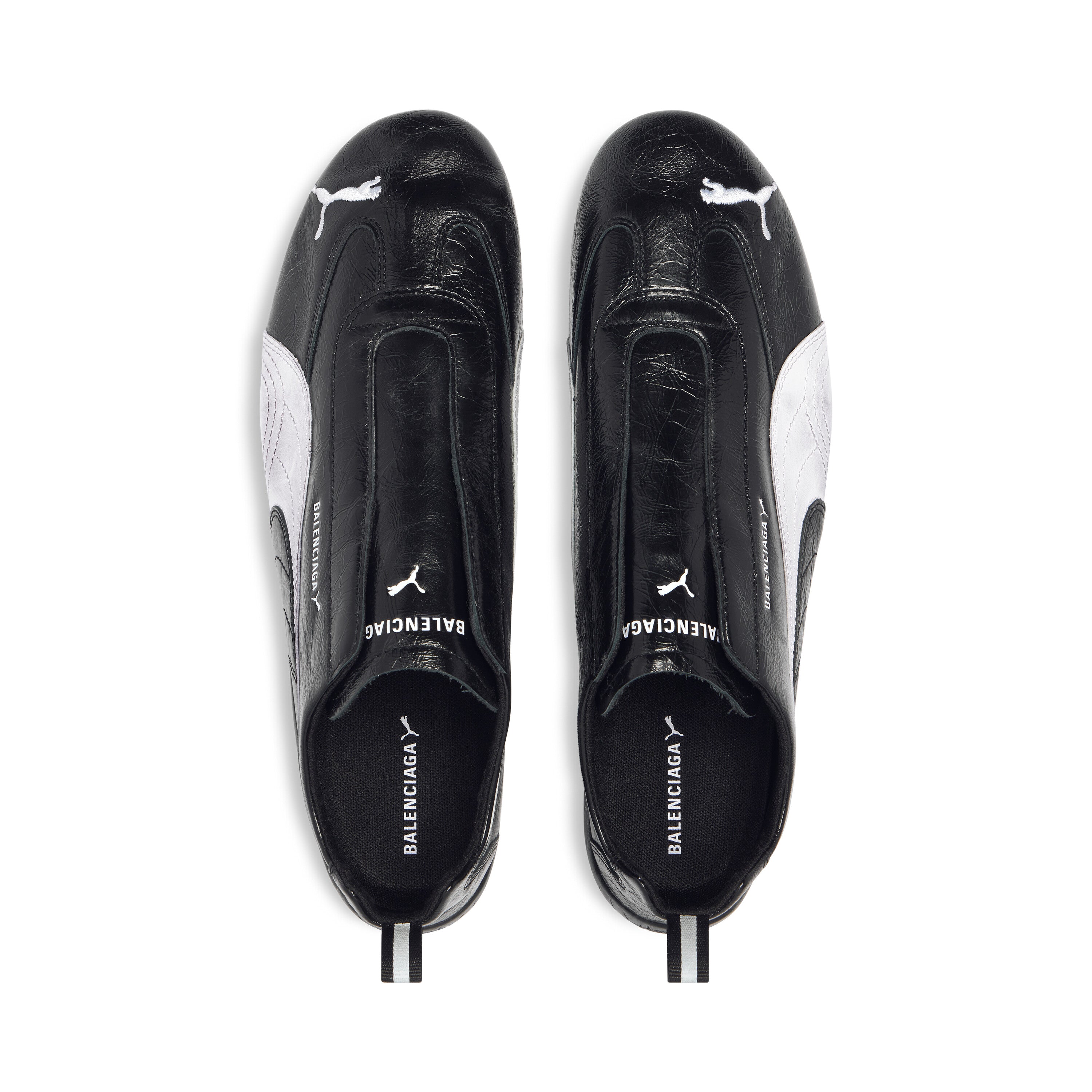 Balenciaga Men’s Speedcat Leather Sneaker – Black/White