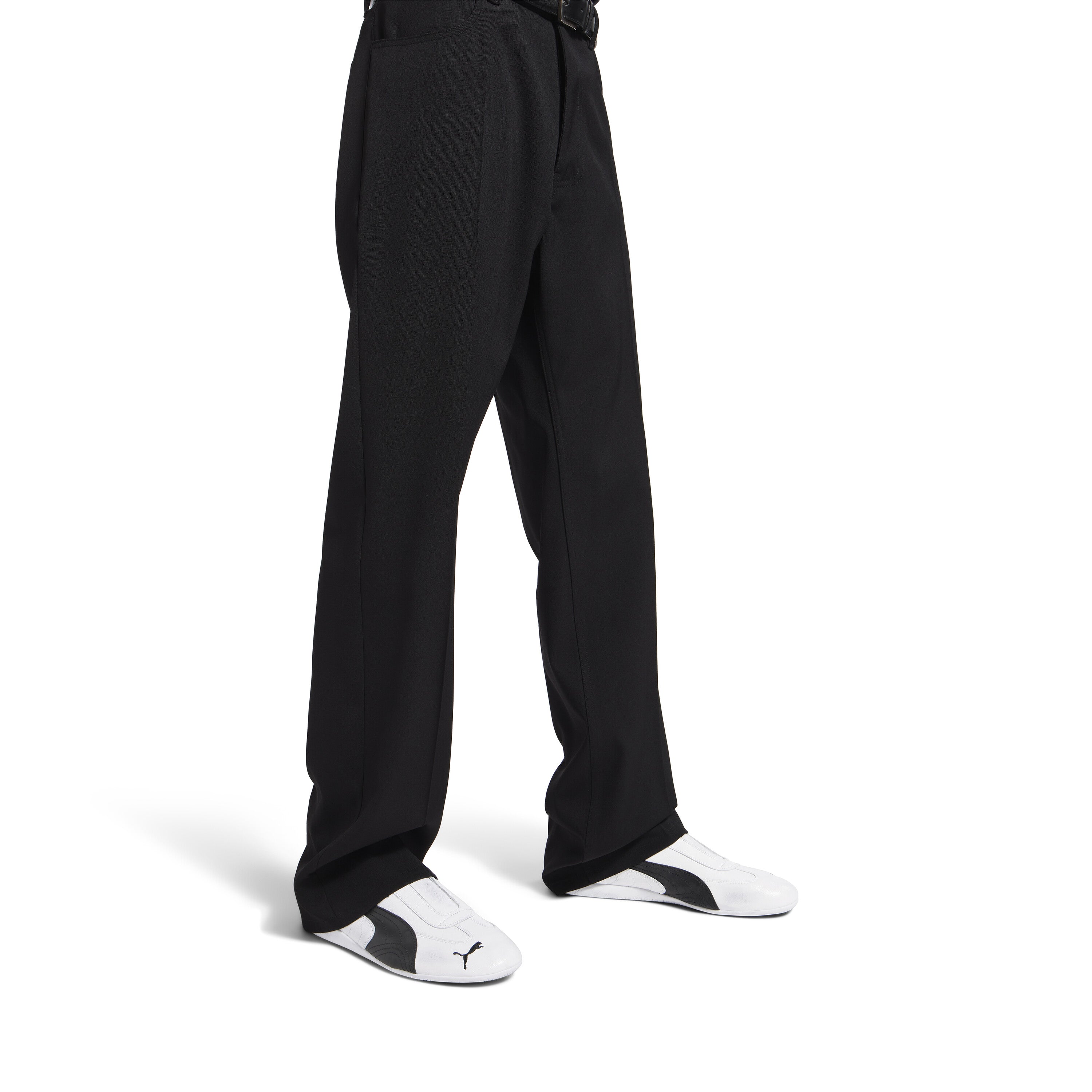 Balenciaga Men’s Speedcat Leather Sneaker – White/Black