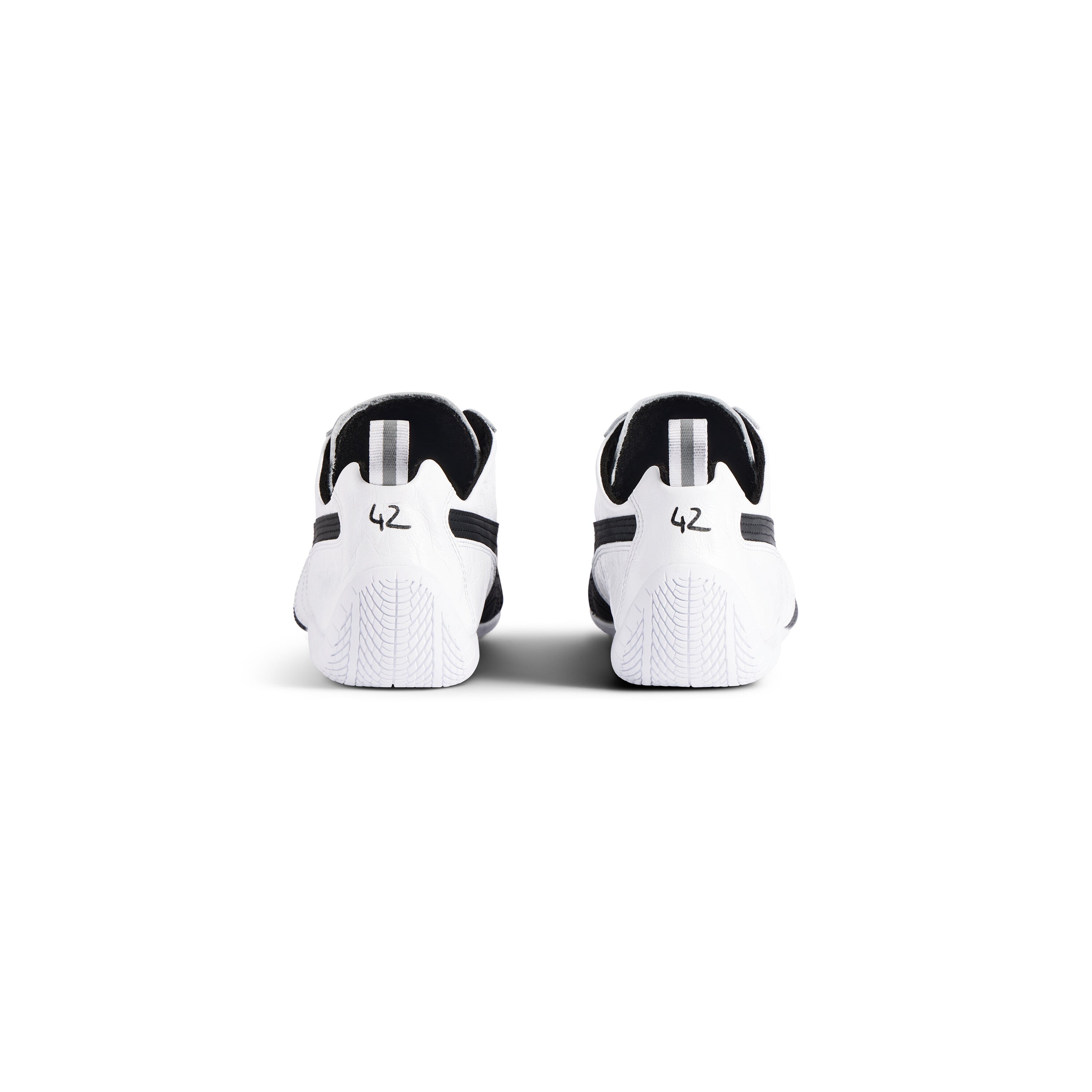 Balenciaga Men’s Speedcat Leather Sneaker – White/Black