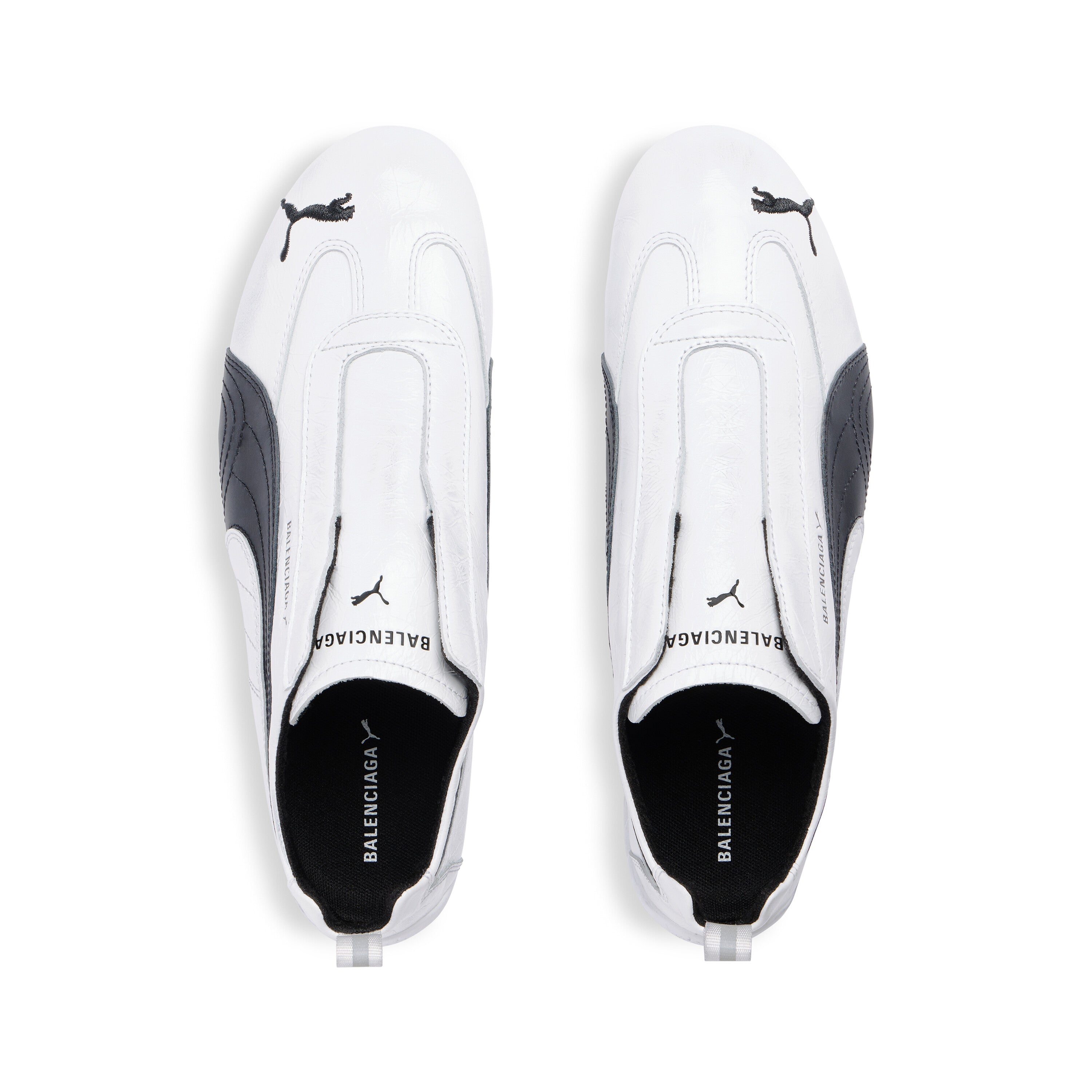 Balenciaga Men’s Speedcat Leather Sneaker – White/Black