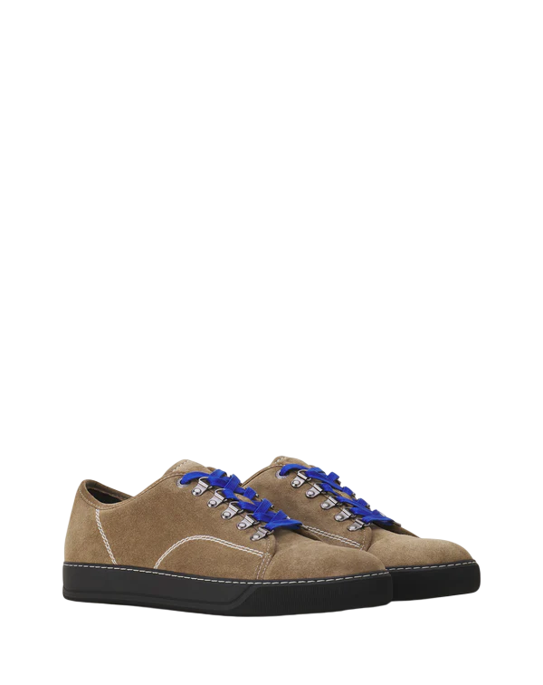 Lanvin DBB1 Hiking Sneakers in Suede – Dark Beige/Brown