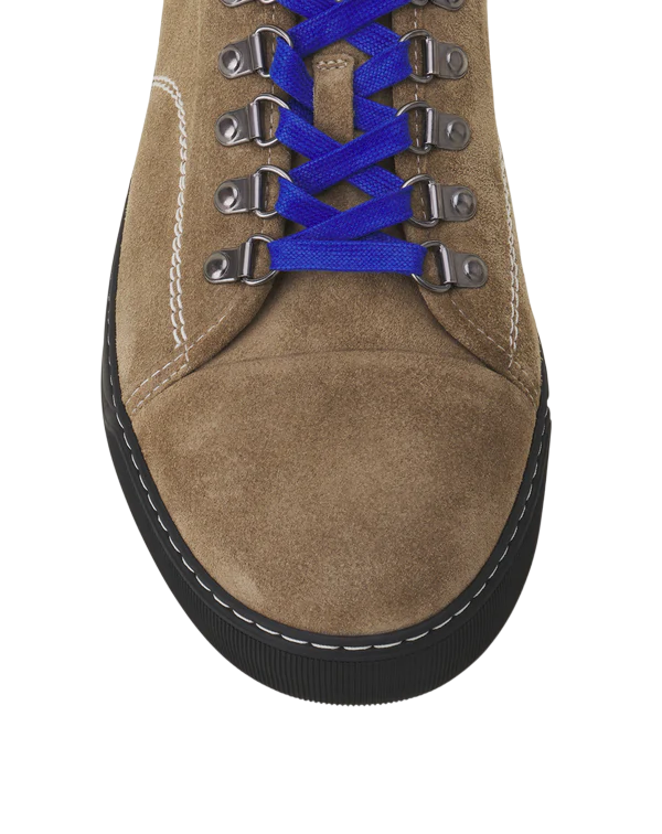 Lanvin DBB1 Hiking Sneakers in Suede – Dark Beige/Brown
