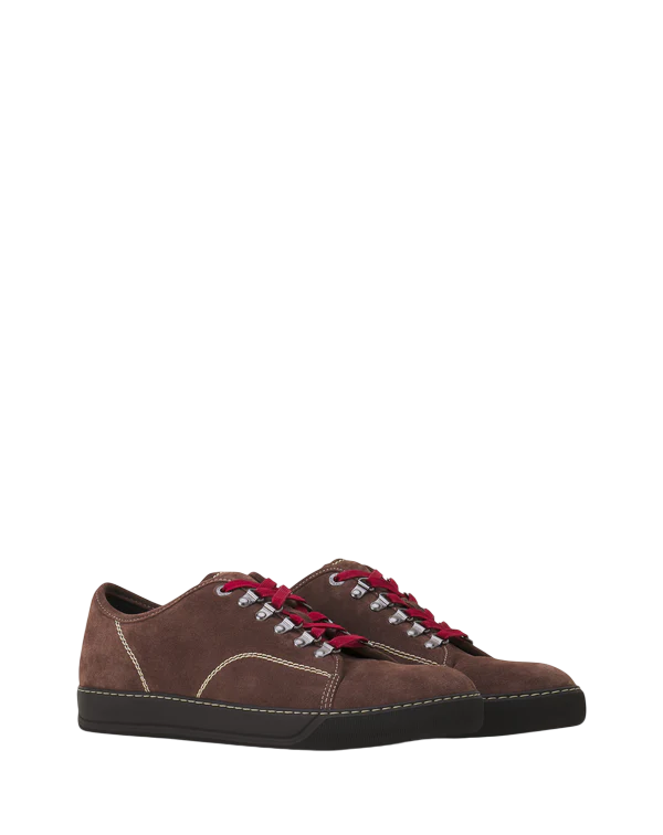 Lanvin DBB1 Hiking Sneakers in Suede – Dark Brown/Black
