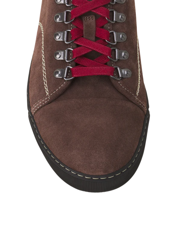 Lanvin DBB1 Hiking Sneakers in Suede – Dark Brown/Black