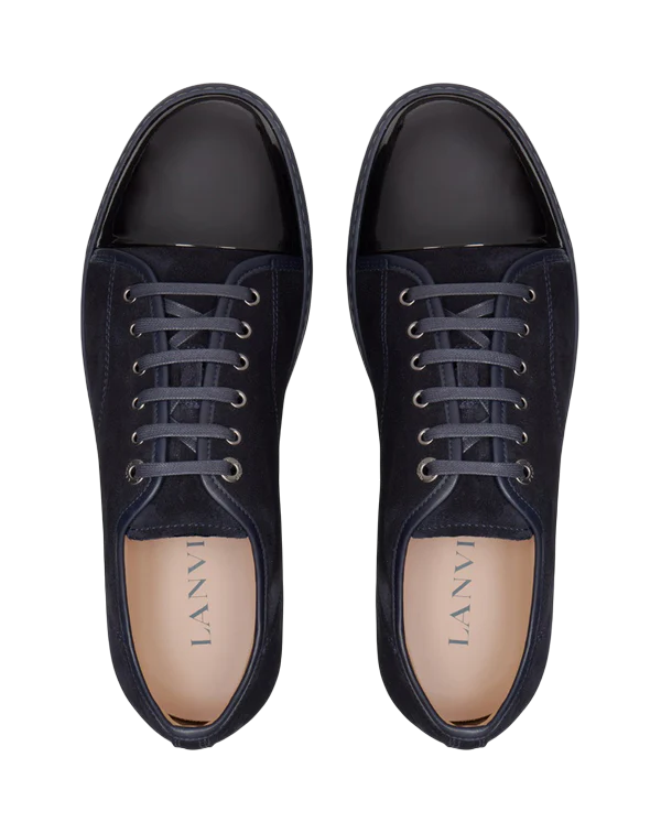 Lanvin DBB1 Suede and Patent Leather Sneaker