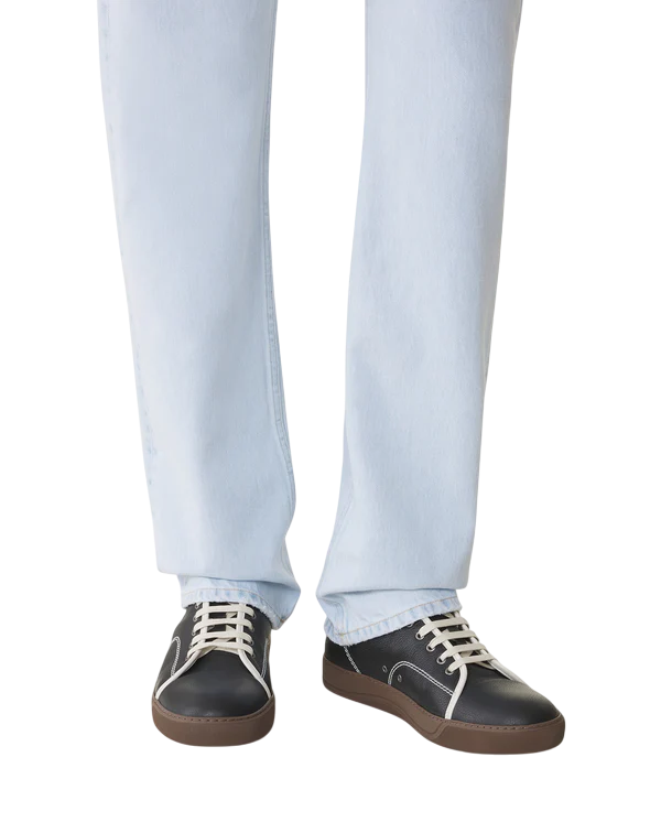 Lanvin DBB1 High-Top Leather Sneakers – Black/Off White