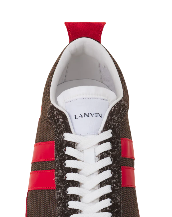 Lanvin BUMPR Mesh Sneakers – Marron/Rouge