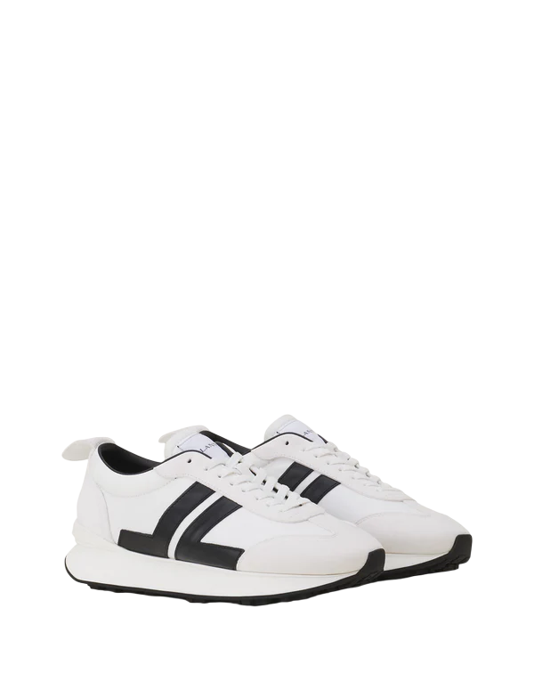 Lanvin BUMPR Nylon Sneakers – Blanc/Noir