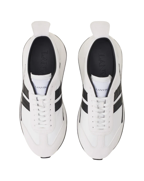 Lanvin BUMPR Nylon Sneakers – Blanc/Noir