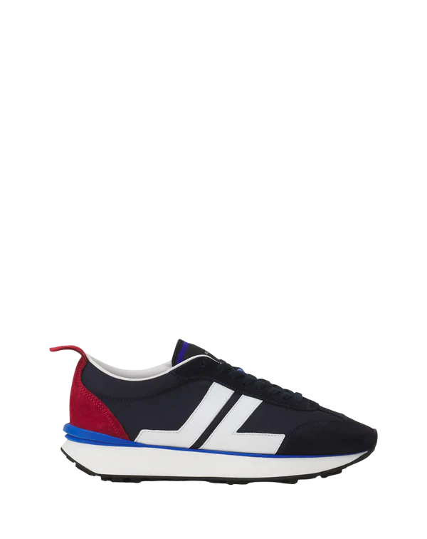 Lanvin BUMPR Nylon Sneakers – Blanc/Marine Noir