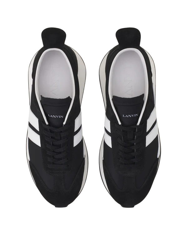 Lanvin BUMPR Nylon Sneakers – Black/White
