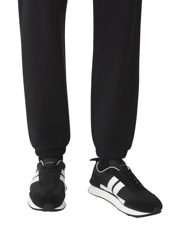 Lanvin BUMPR Nylon Sneakers – Black/White