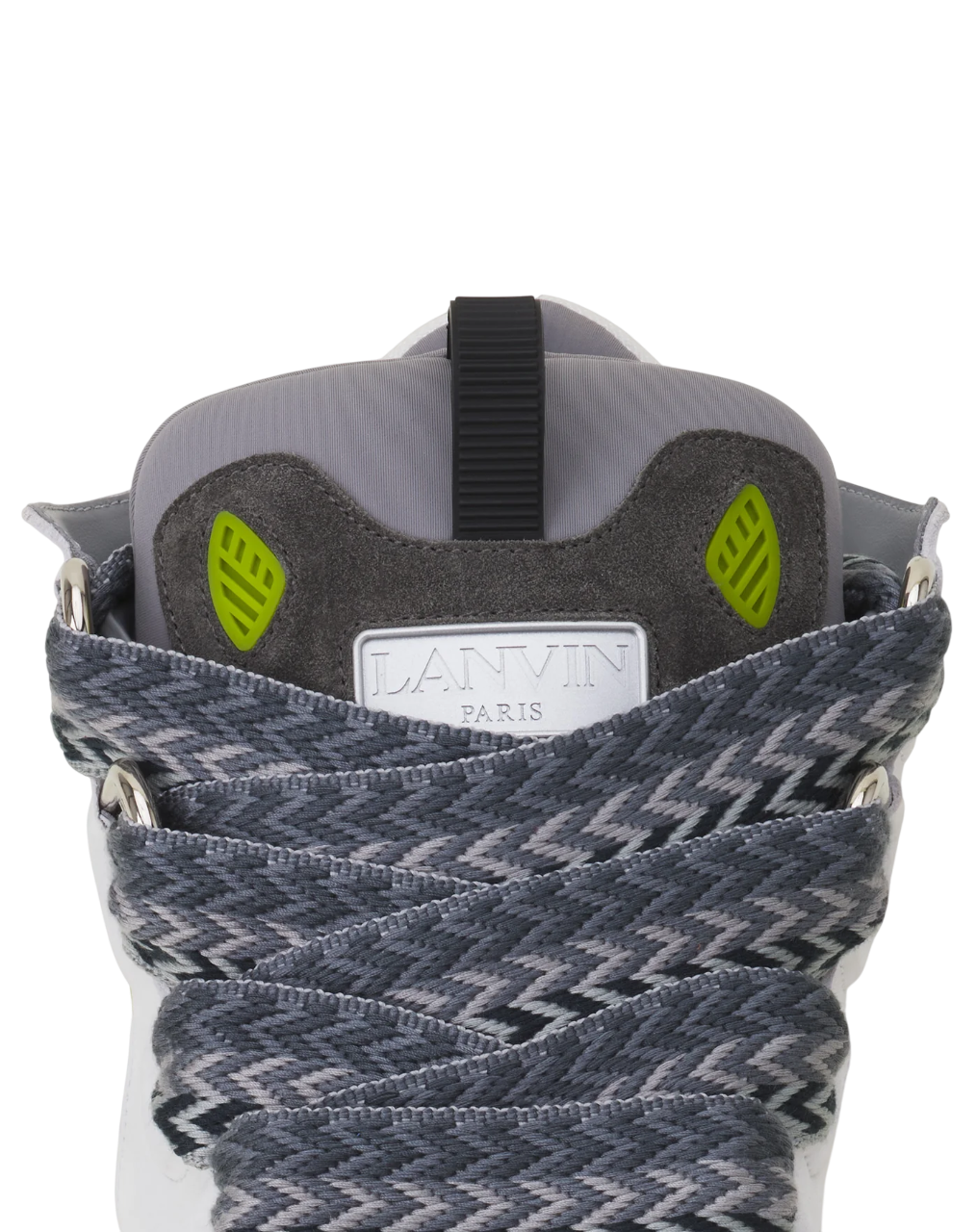 Lanvin Curb Leather Sneaker – White/Grey