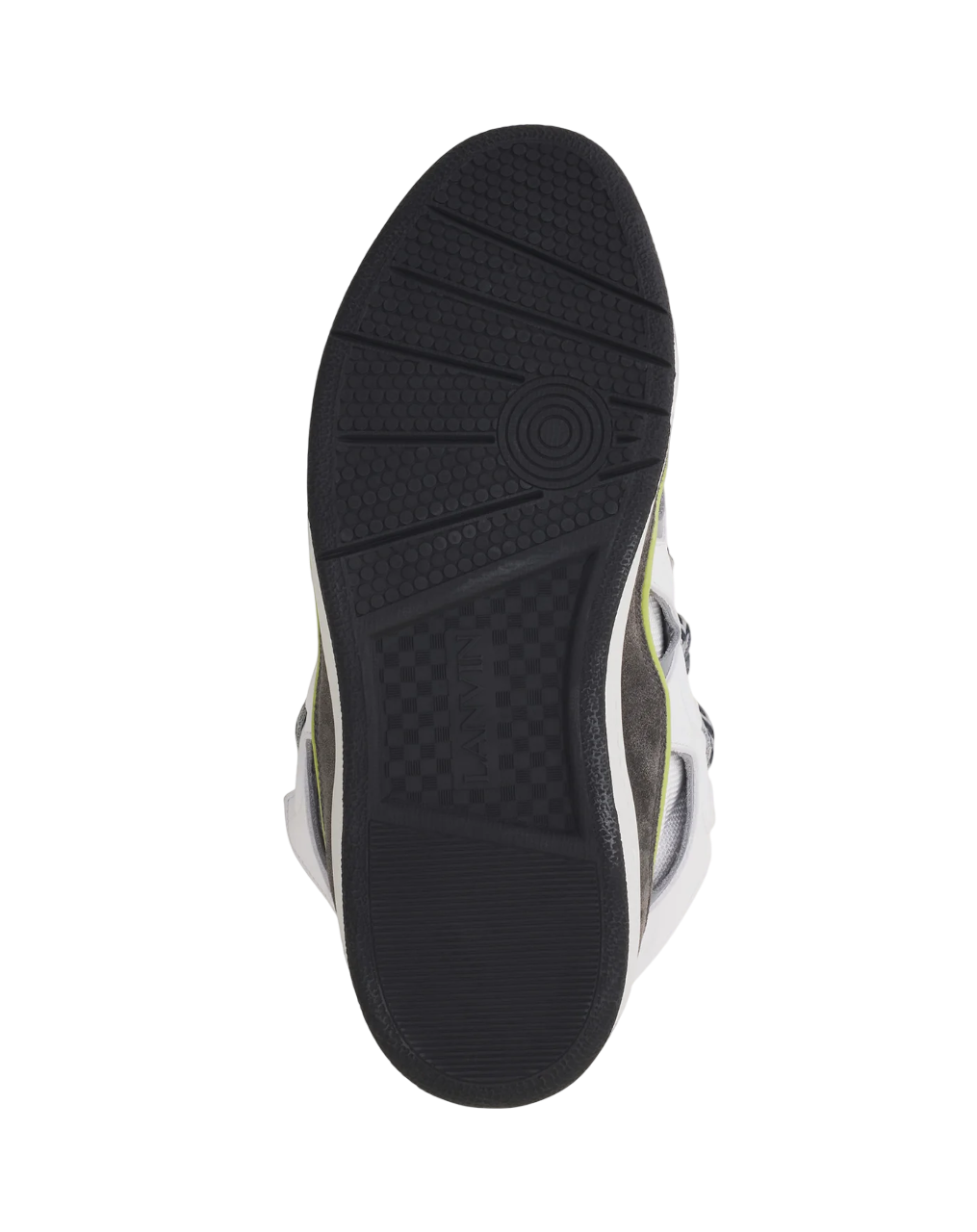 Lanvin Curb Leather Sneaker – White/Grey