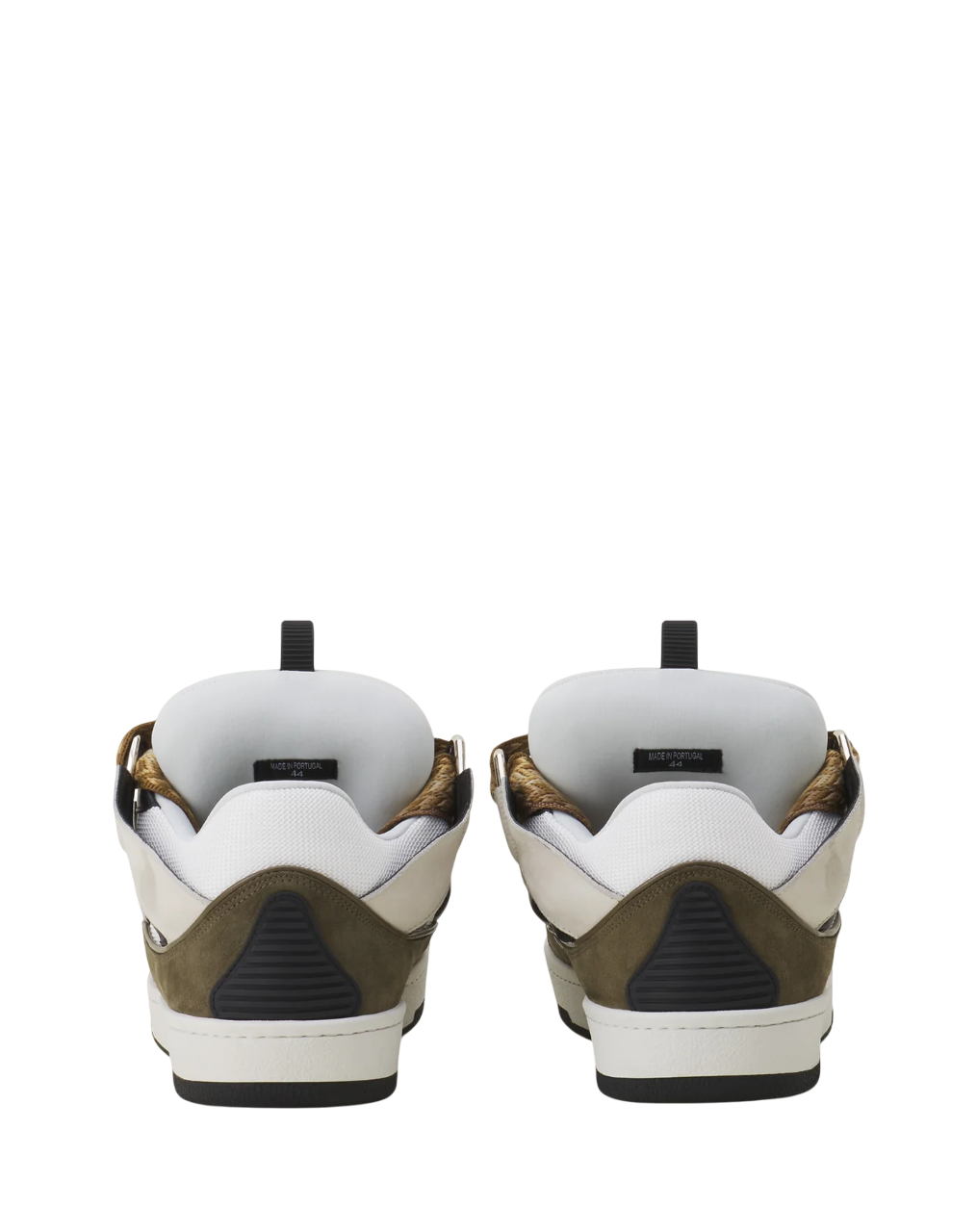 Lanvin Curb Leather Sneaker – Blanc/Kaki