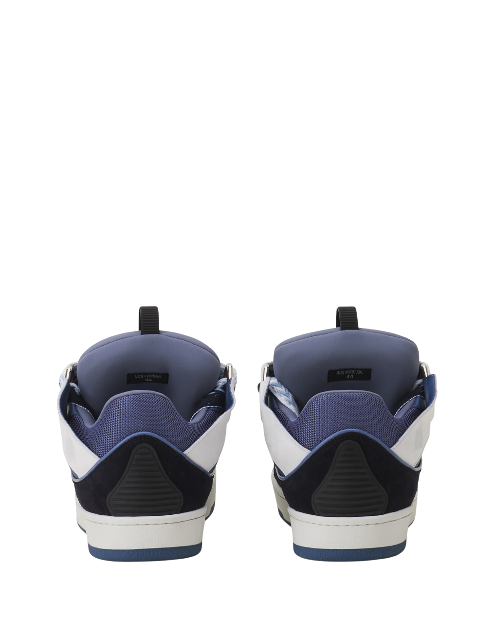 Lanvin Curb Leather Sneaker – Black/Navy Blue