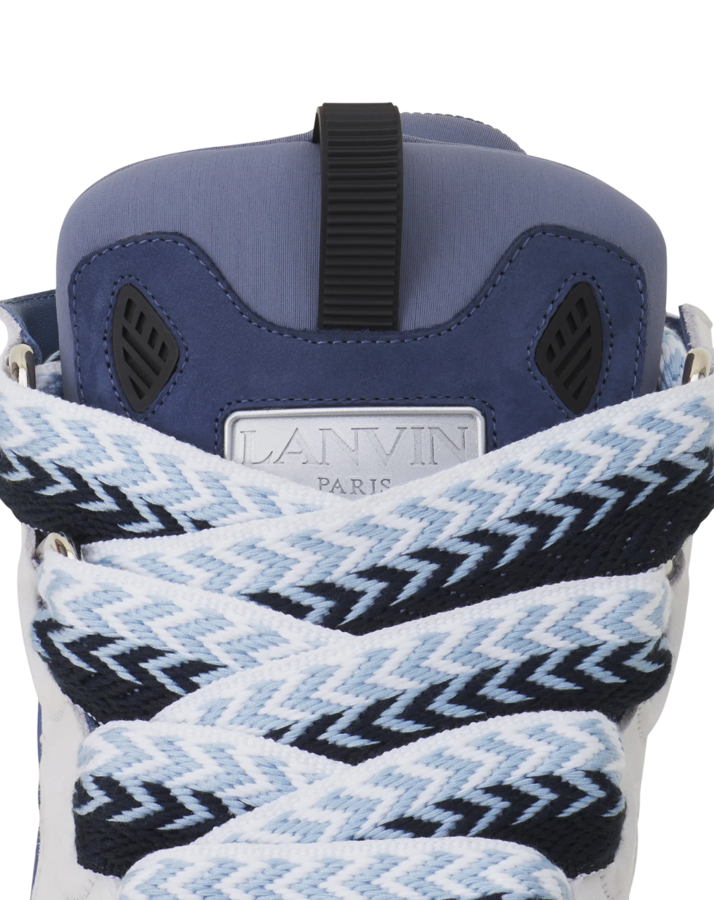 Lanvin Curb Leather Sneaker – Black/Navy Blue