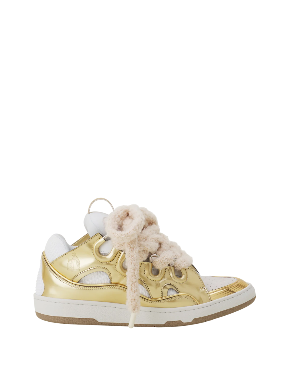 Lanvin Curb Metallic Leather Sneaker – Gold
