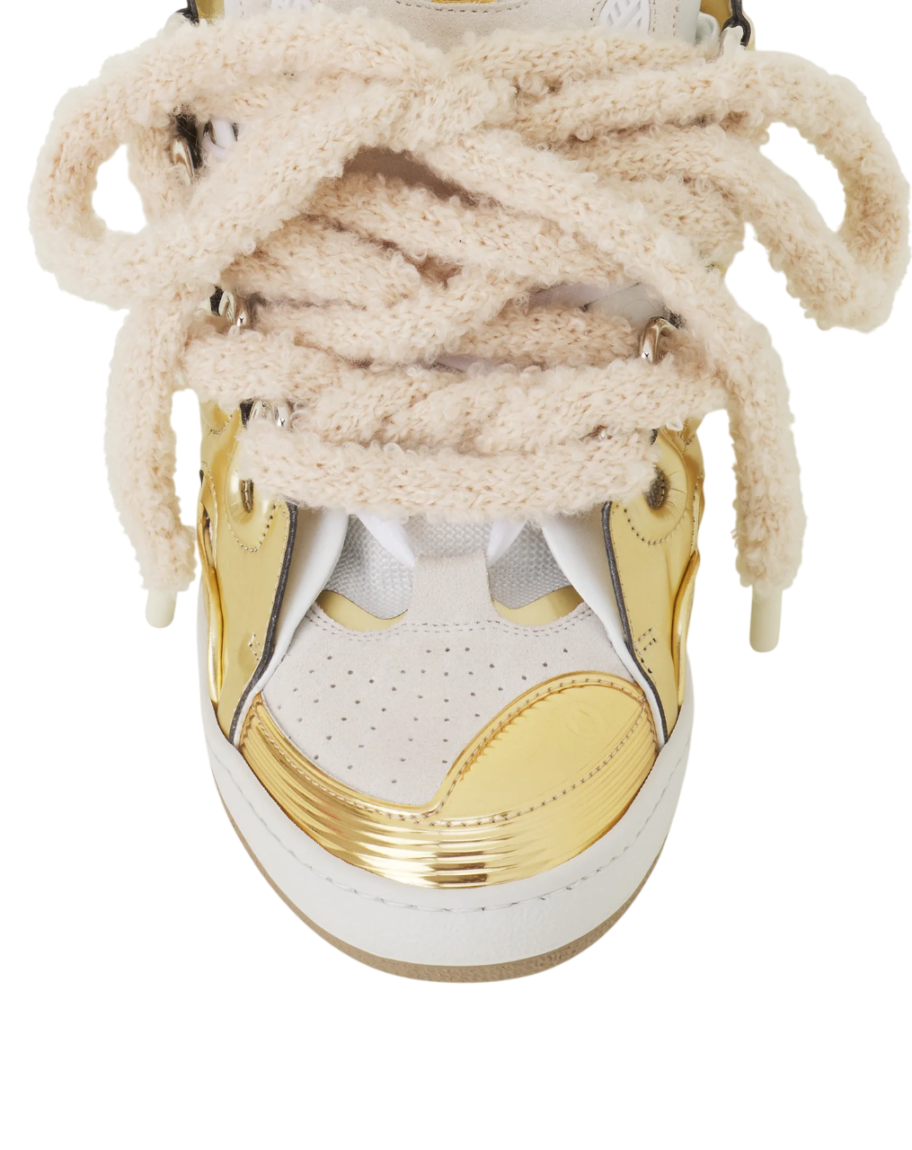 Lanvin Curb Metallic Leather Sneaker – Gold