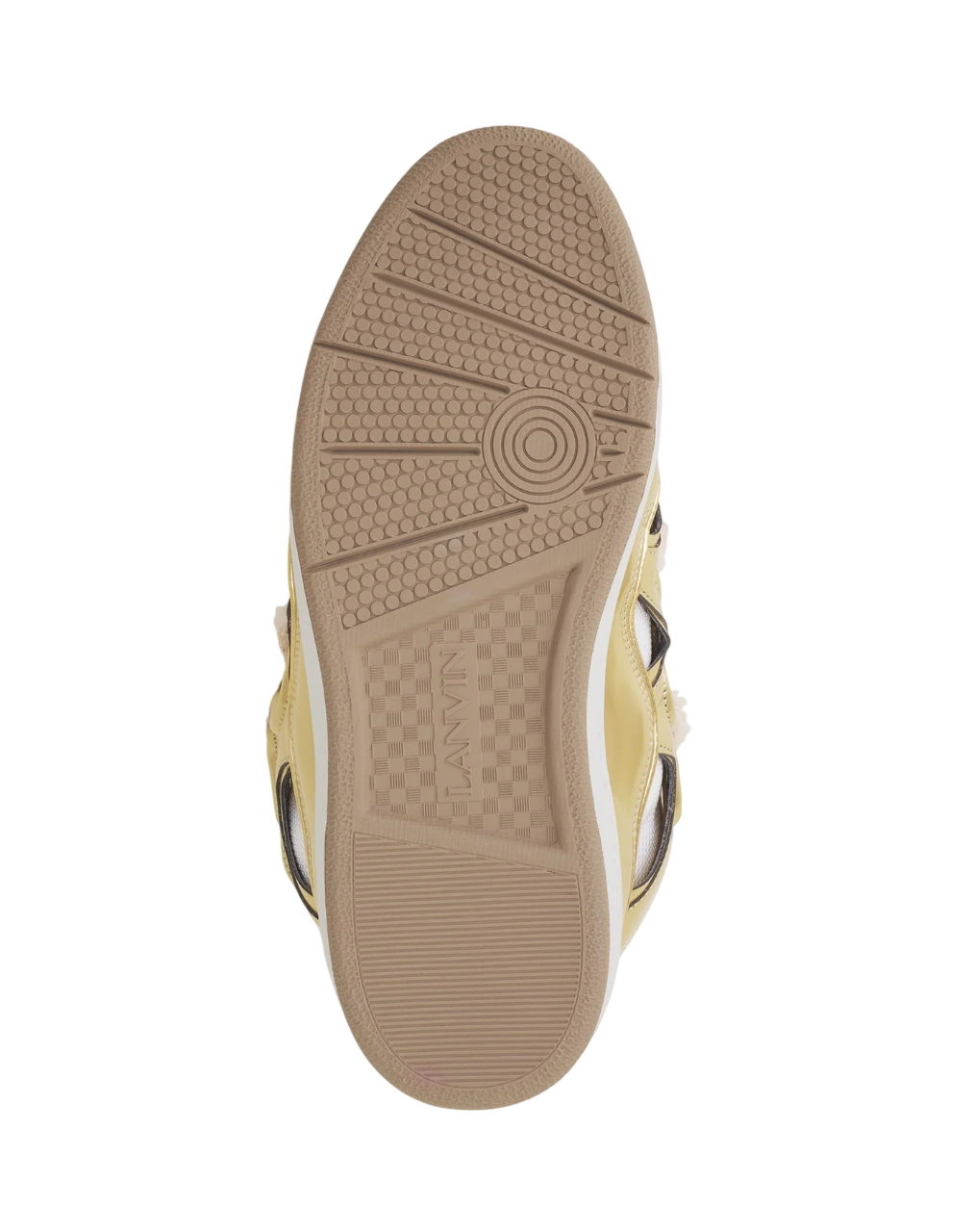 Lanvin Curb Metallic Leather Sneaker – Gold