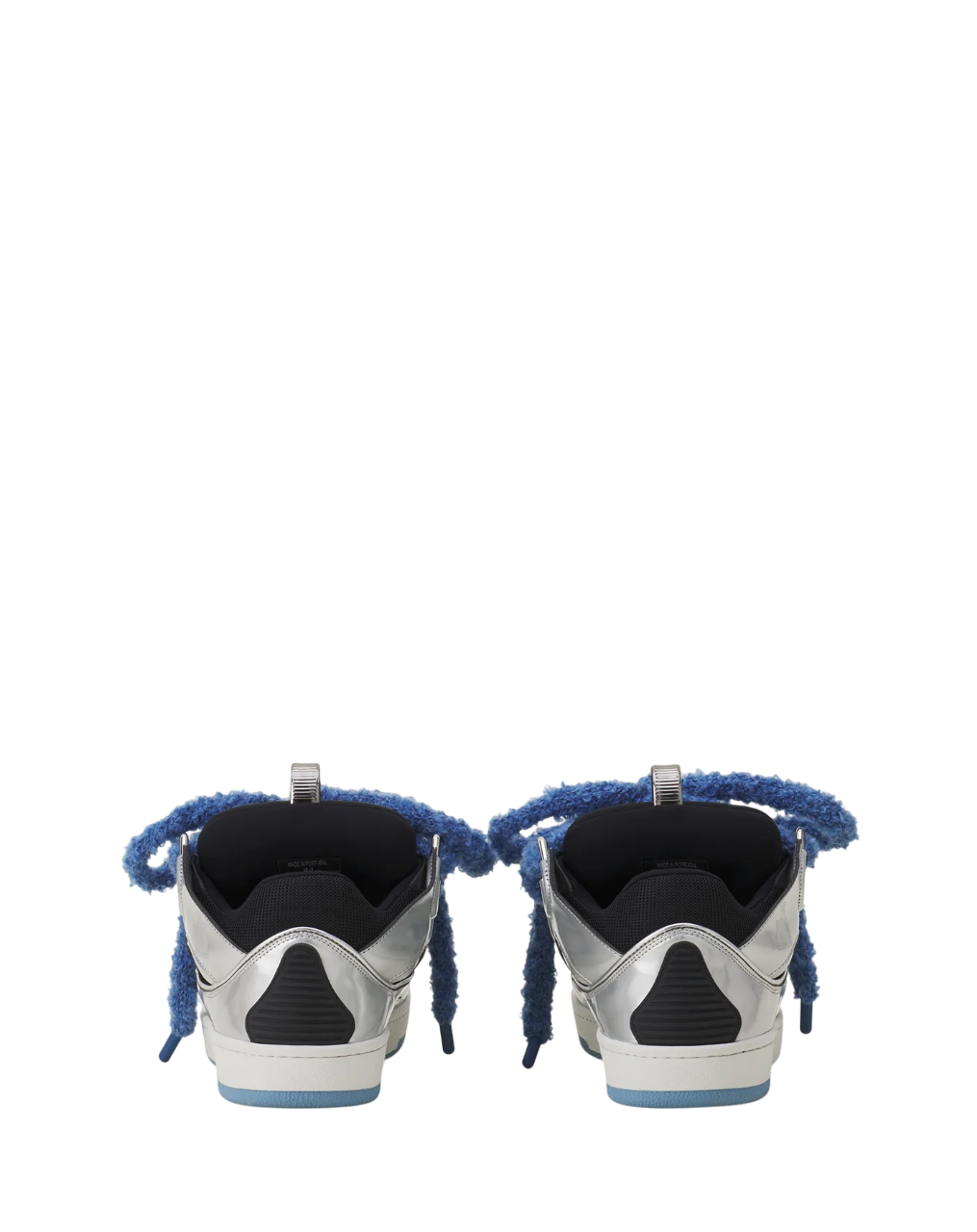 Lanvin Curb Metallic Leather Sneaker – Silver