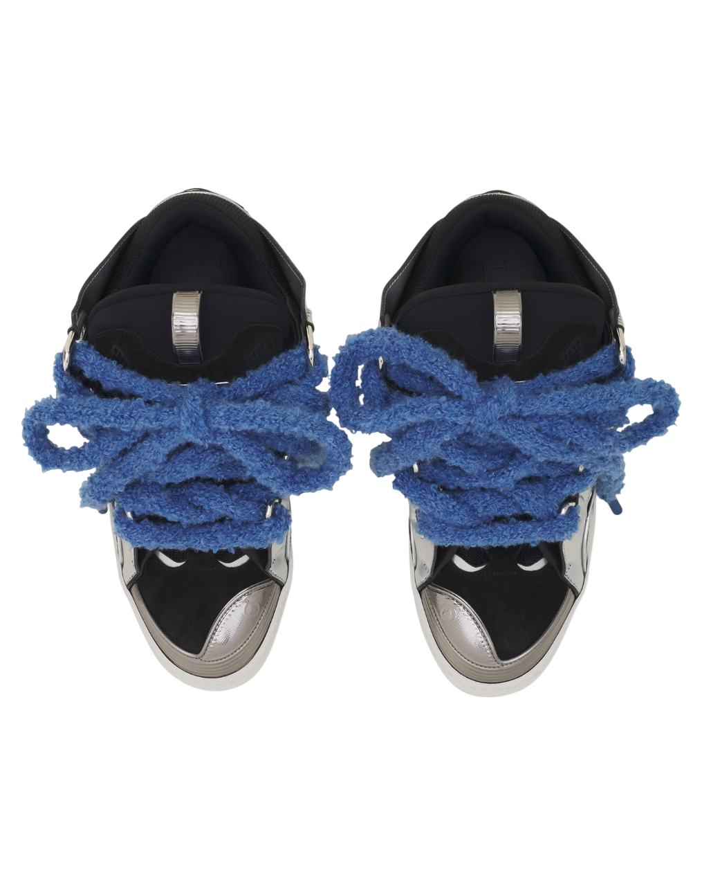 Lanvin Curb Metallic Leather Sneaker – Silver