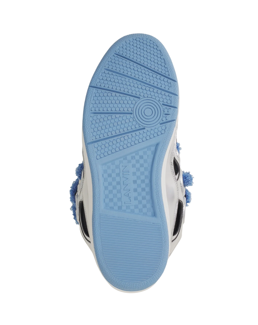 Lanvin Curb Metallic Leather Sneaker – Silver